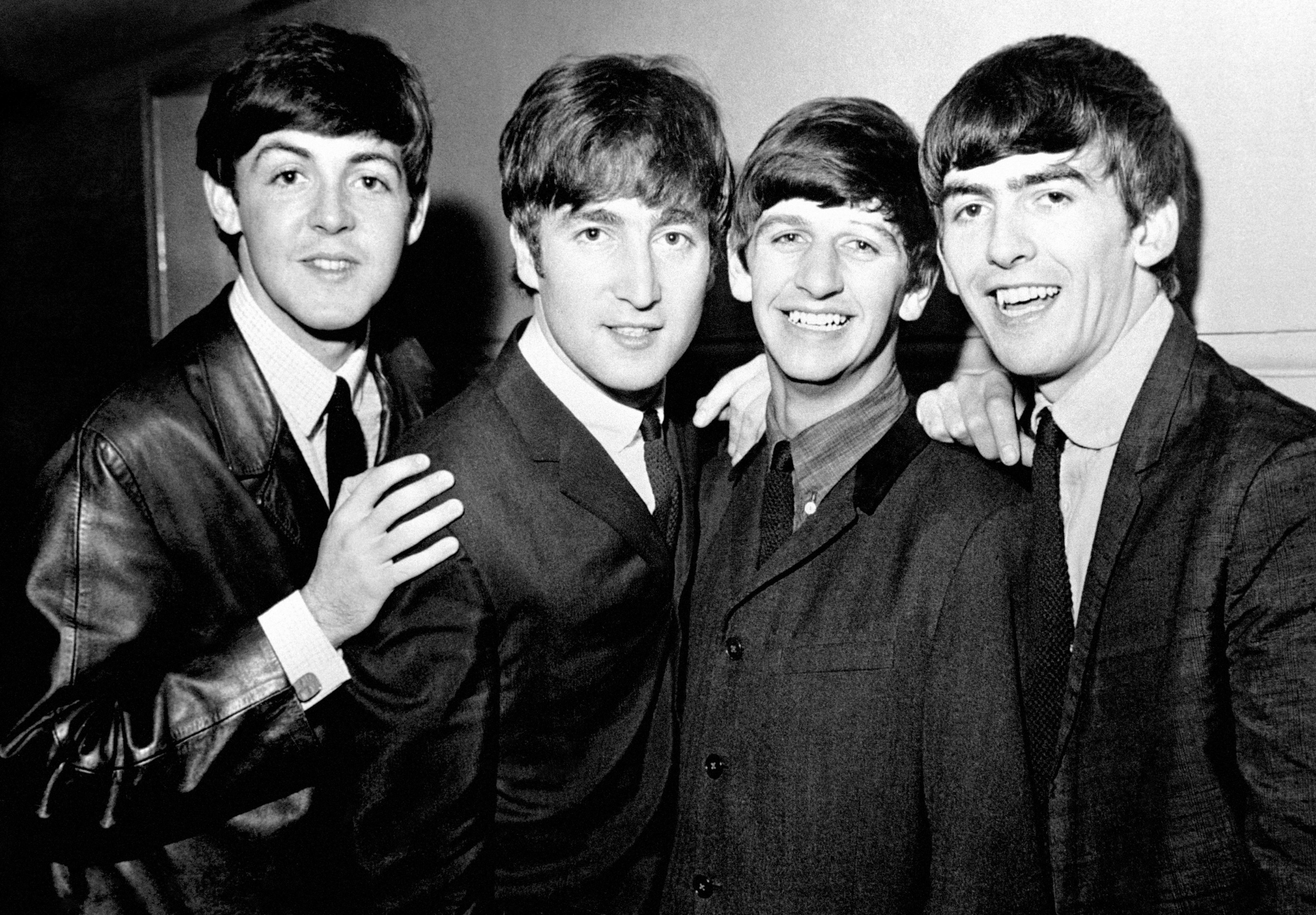 The Beatles pop group, left to right, Paul McCartney, John Lennon, Ringo Starr and George Harrison (PA)