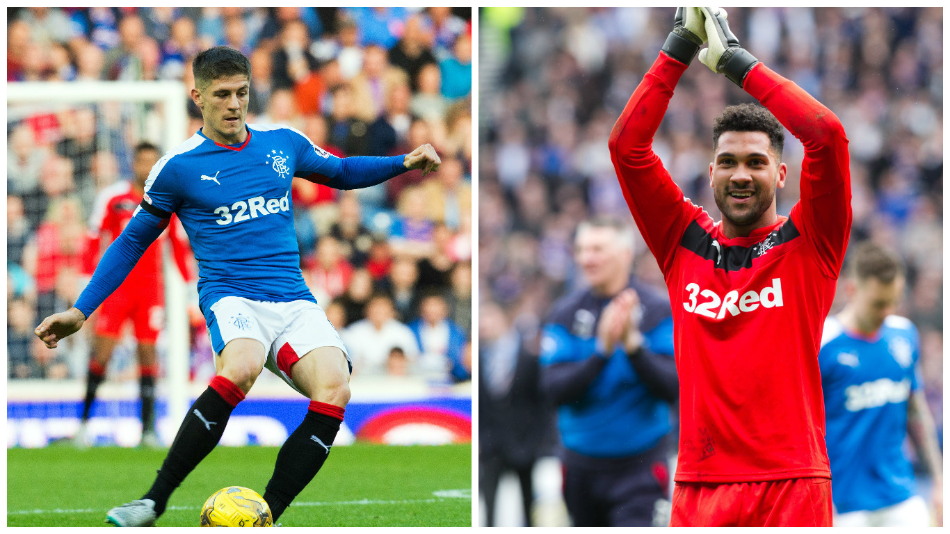 Rob Kiernan (SNS Group / Rob Casey) and Wes Foderingham (Andrew Cawley / DC Thomson)