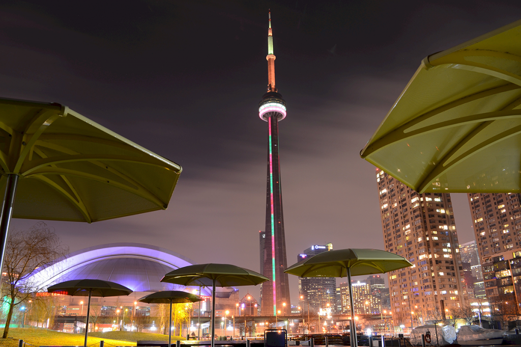 CN Tower by night