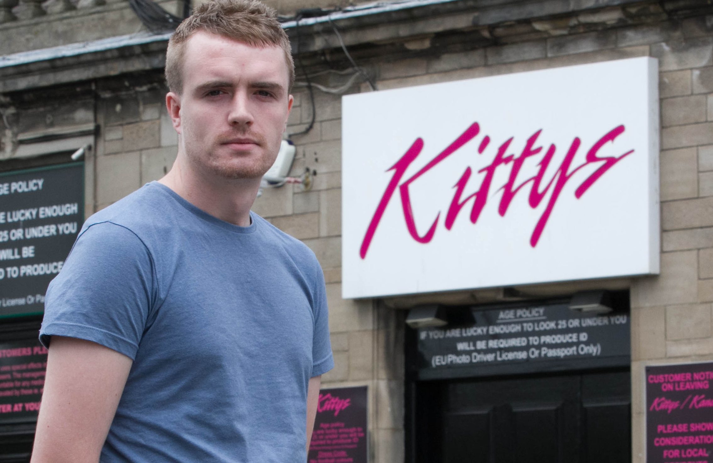 Robbie Stirling was attacked outside Kittys nightclub 4 years ago (C Austin/ DcThomson)