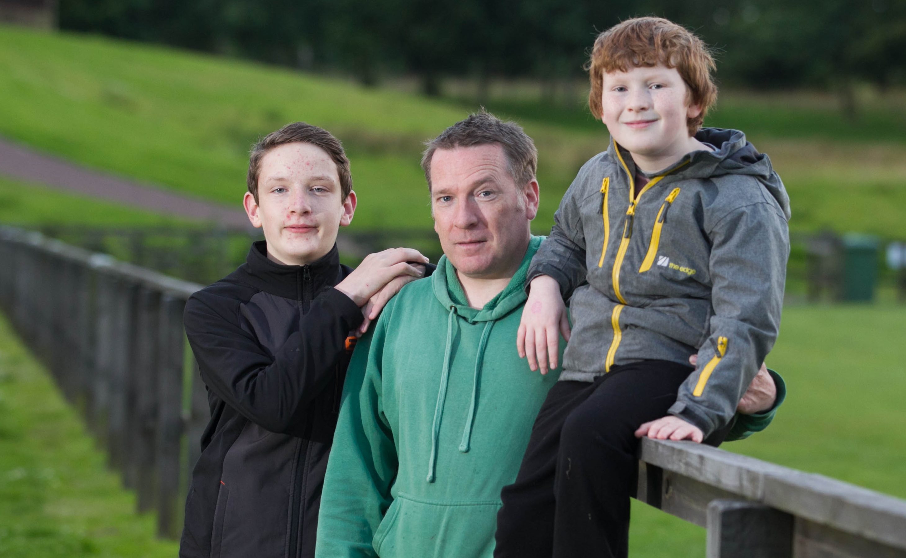 Scottish Ambulance Service paramedic Danny Kerr was shocked when he came across badly injured walker Angus MacDonald with sons Euan, 14, and Harris, 10 (Chris Austin/ DC Thomson)