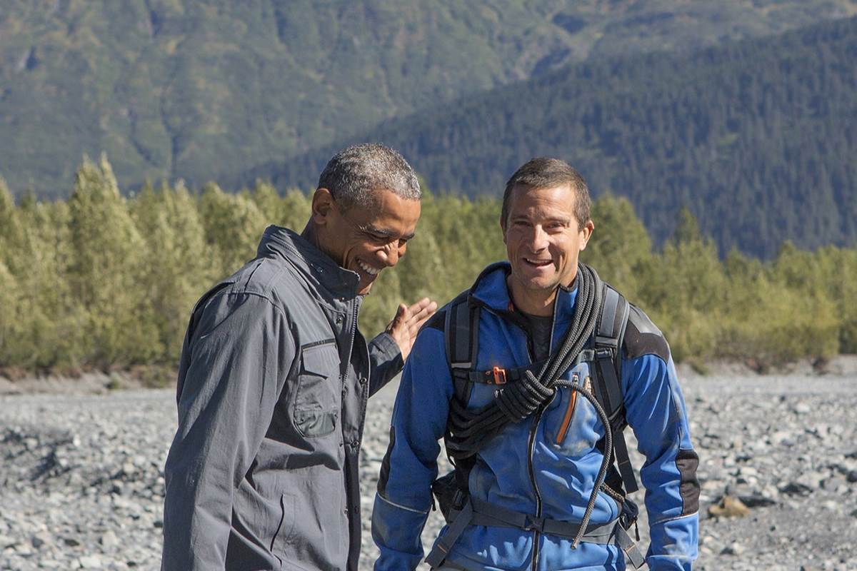 Barack Obama with Bear Grylls