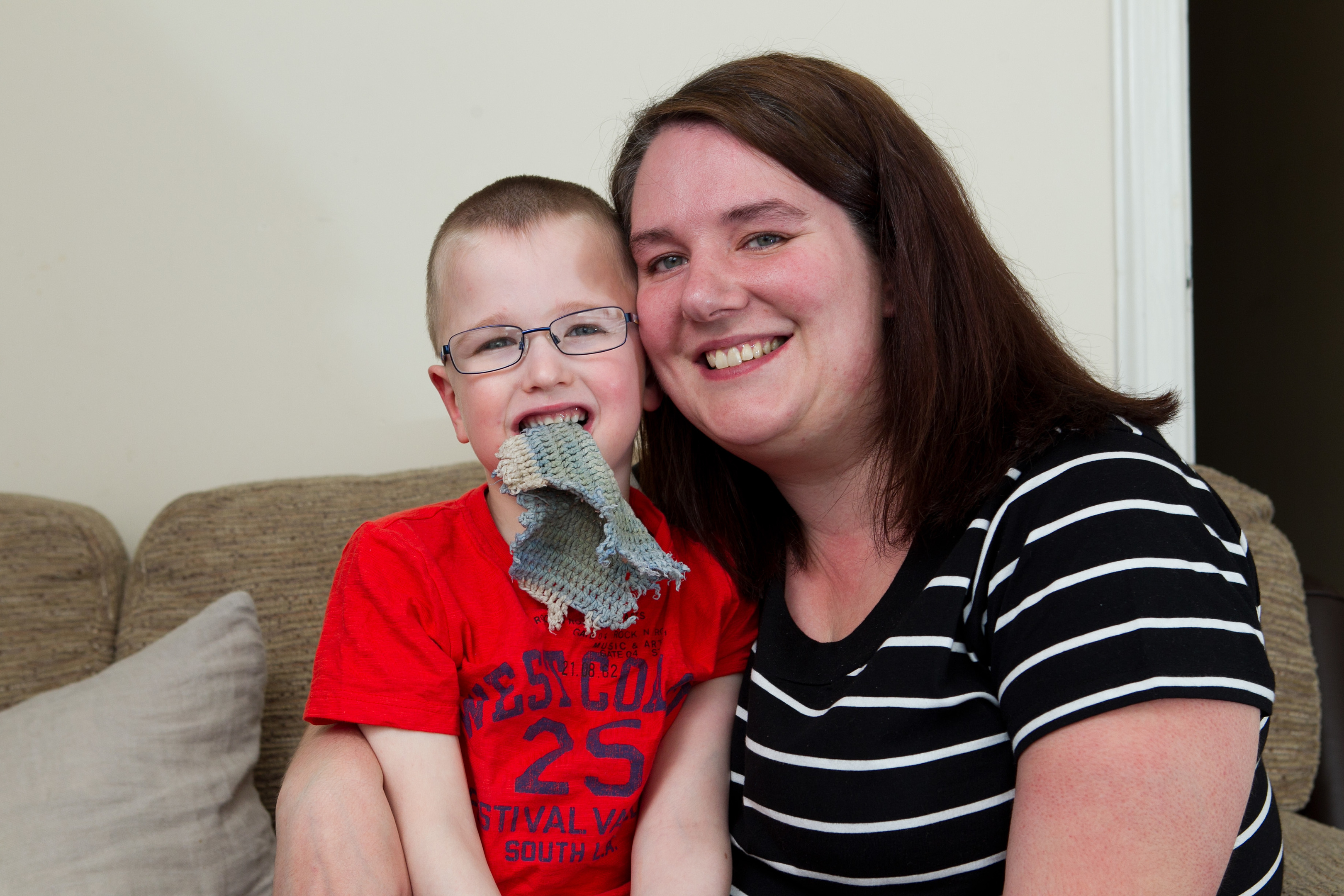 James McCusker (5), and his mother Jen (Andrew Cawley / DC Thomson)