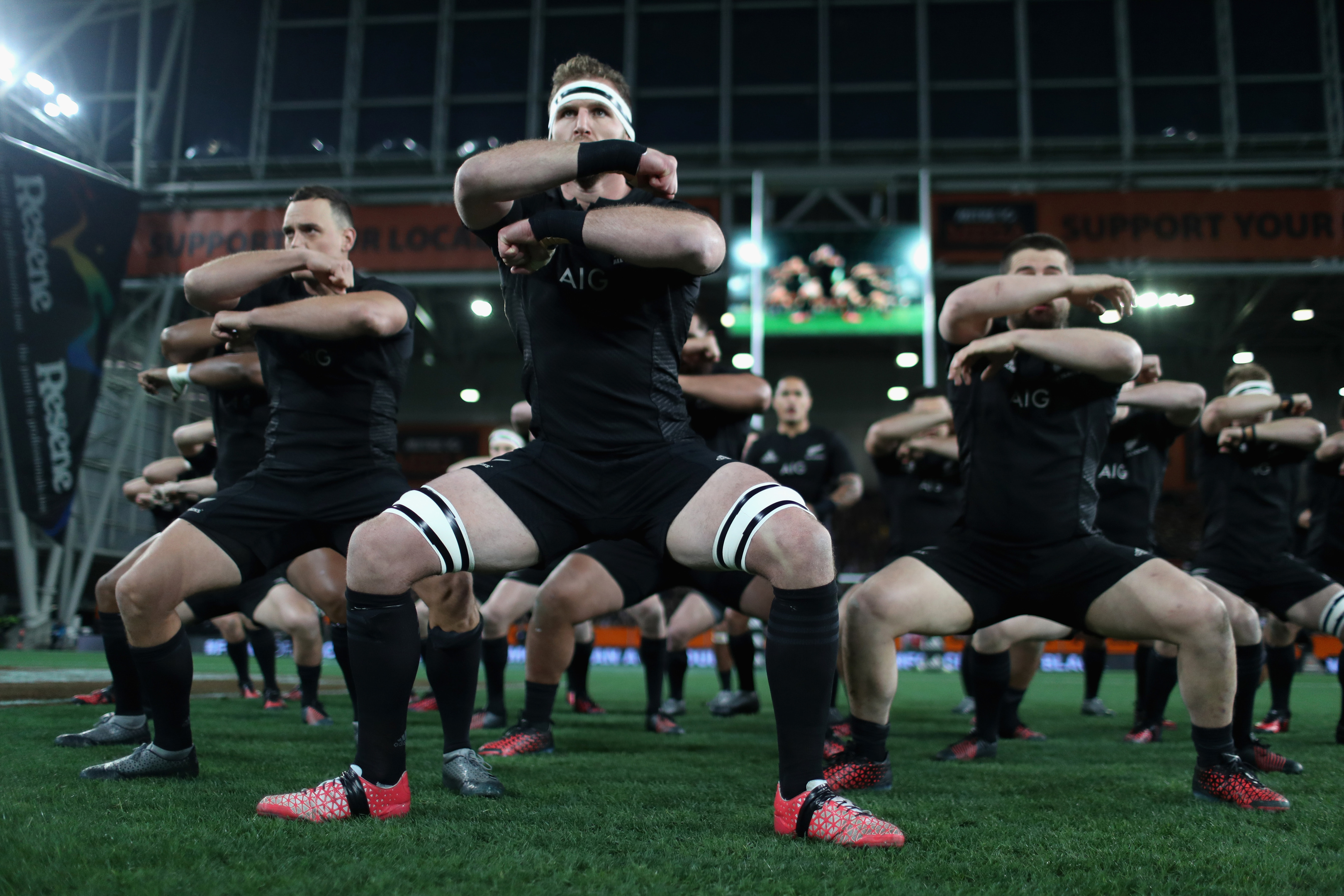 The All Blacks perform the haka (Phil Walter/Getty Images)