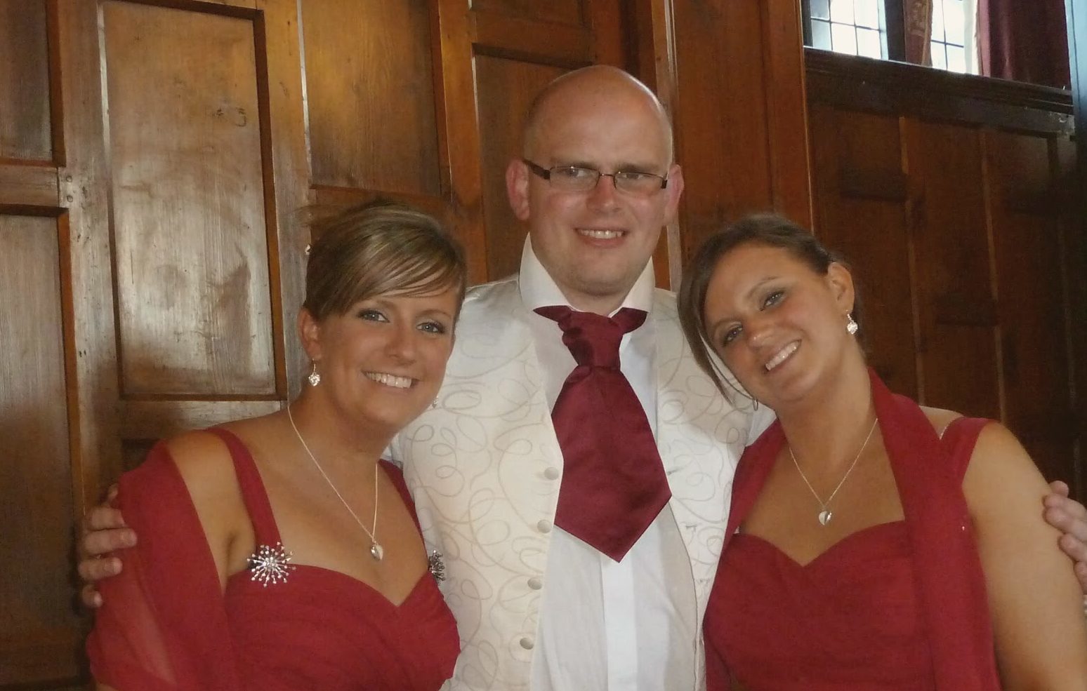 Neil with sisters Natalie and Clare