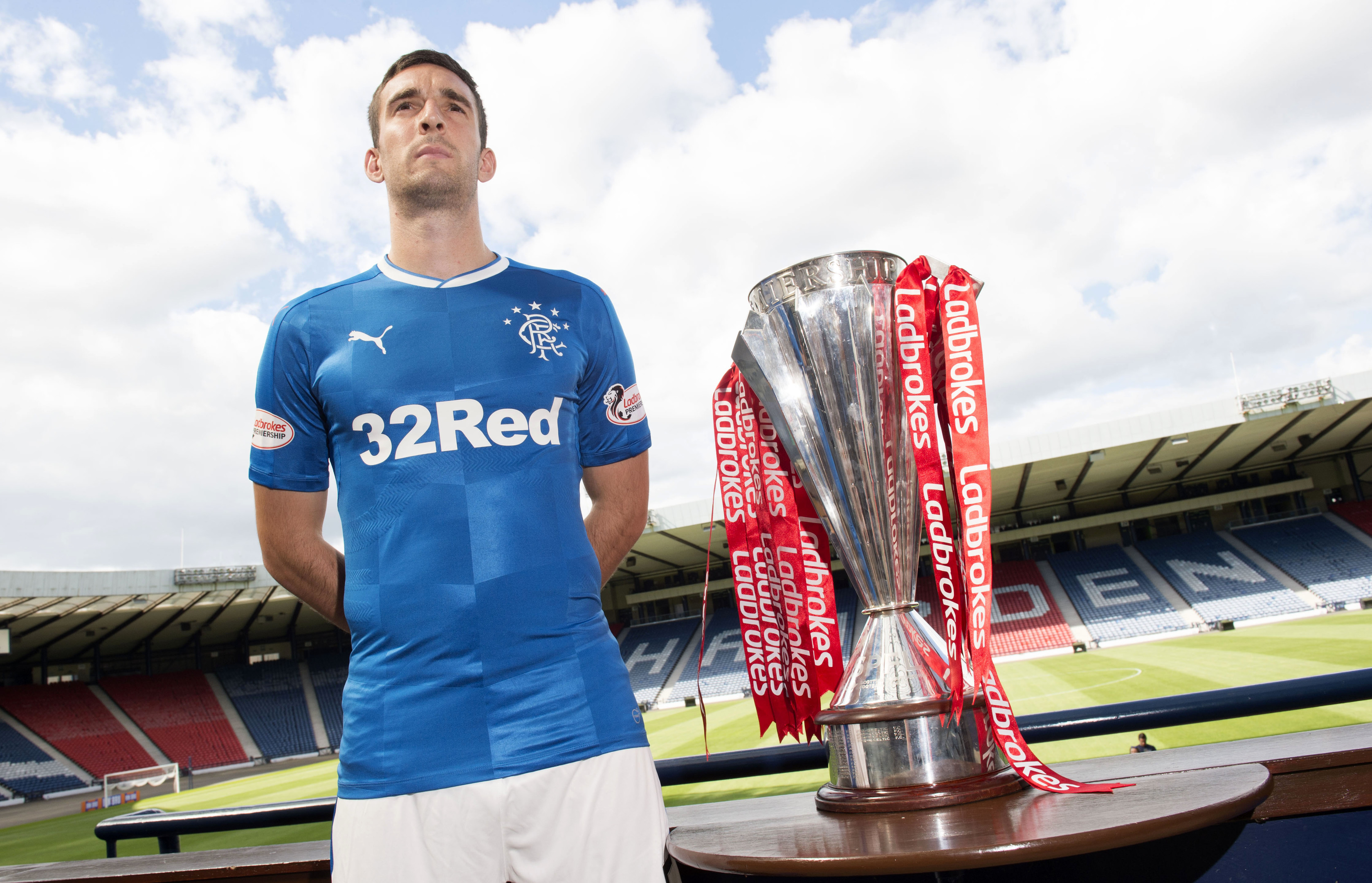 Rangers' Lee Wallace in the club's new kit (SNS Group / Craig Foy)