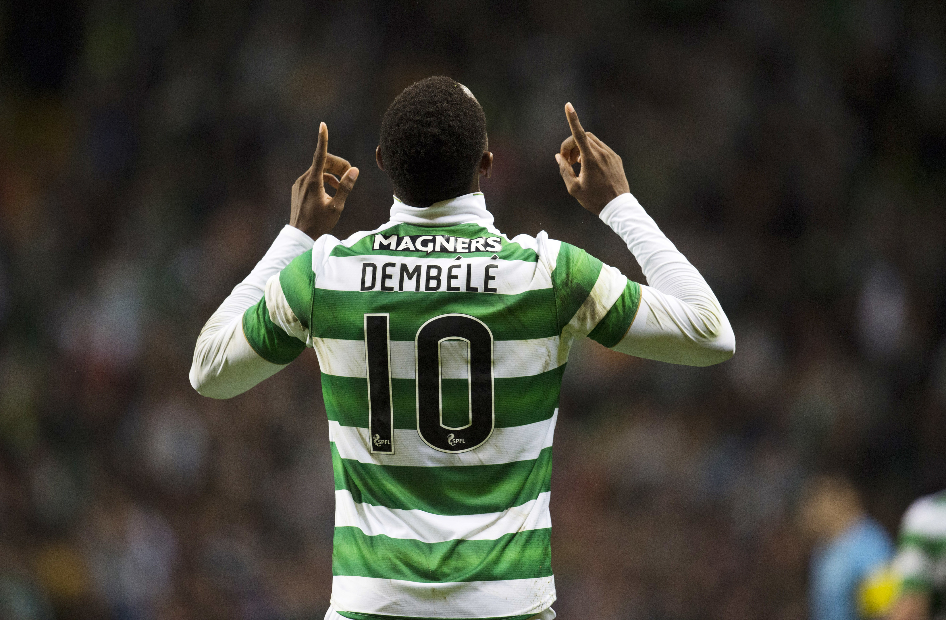 Celtic's Moussa Dembele celebrates at full time (SNS Group / Rob Casey)