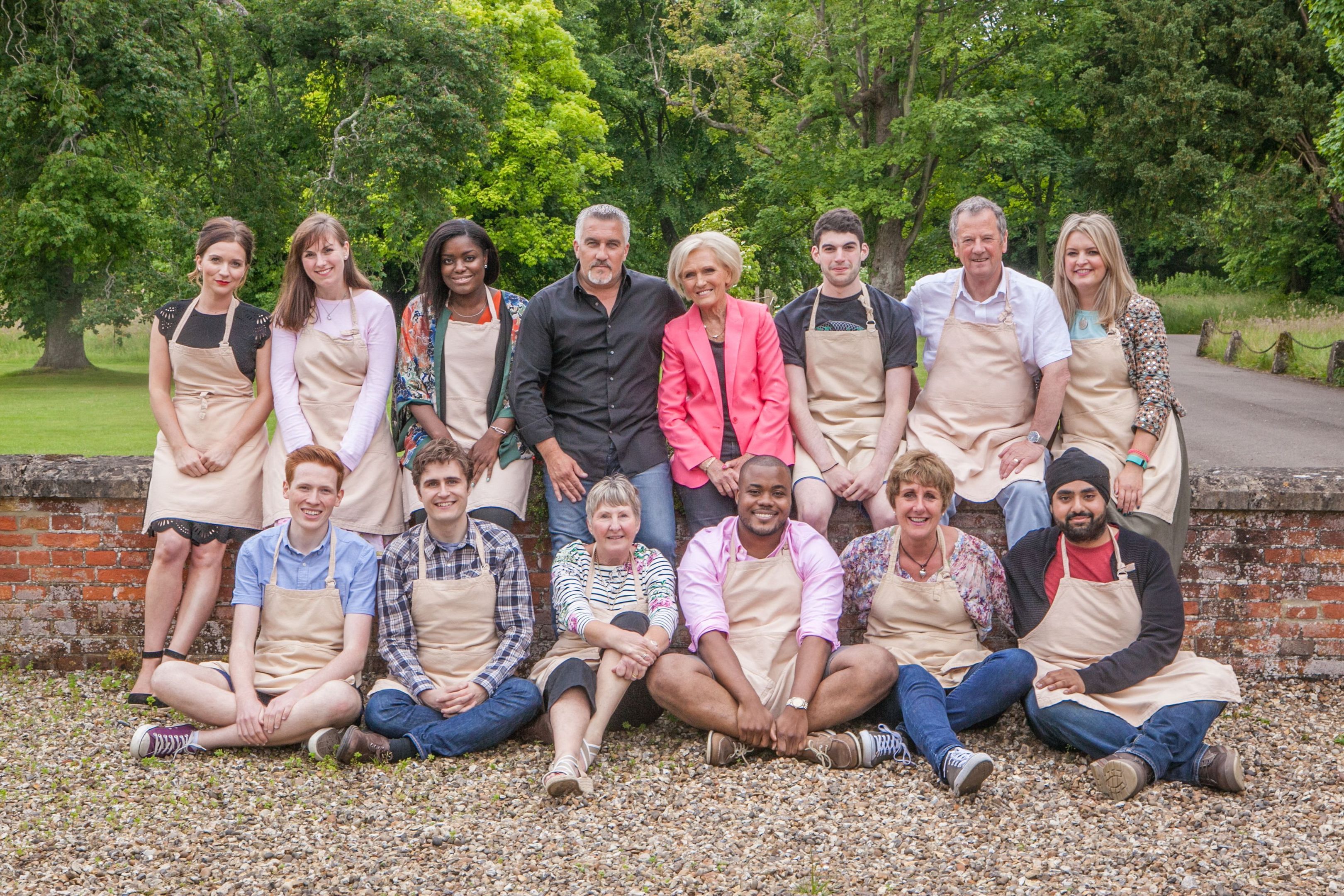 Mary Berry and Paul Hollywood with this year's contestants (PA Photo/Mark Bourdillon/BBC/PA Wire)