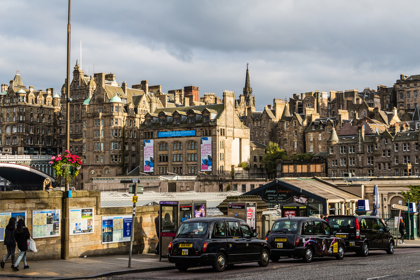 Taxis parked in Edinburgh, Scotland (Getty)