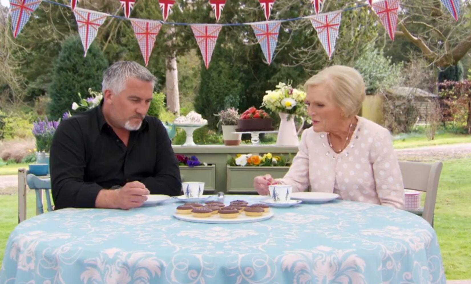 Paul and Mary disagreed on jaffa cake tea dunking, on The Great British Bake Off (BBC)
