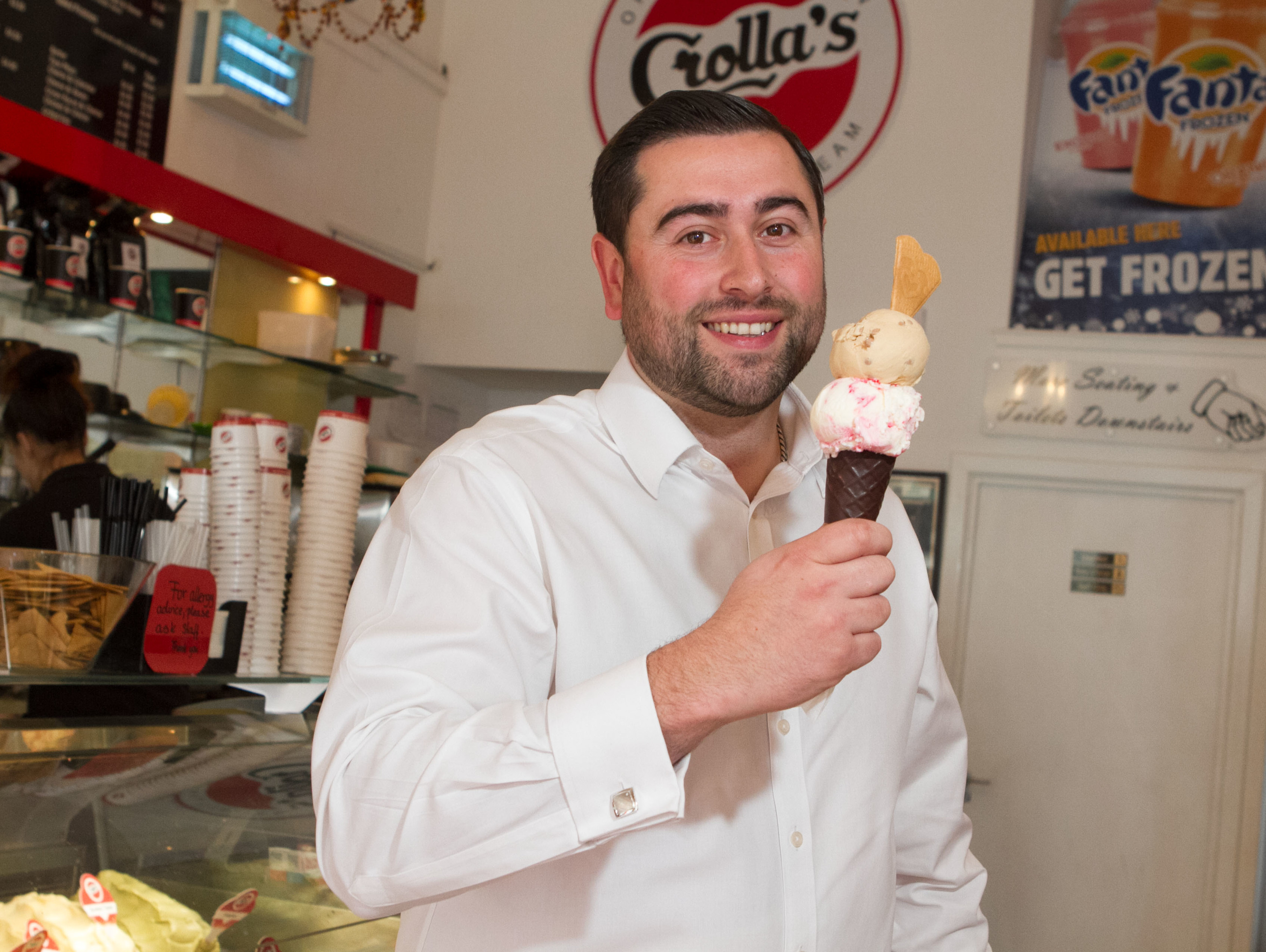 Peter Crolla at his Crolla Ice Cream Shop on Byres Rd (Chris Austin/DC Thomson)