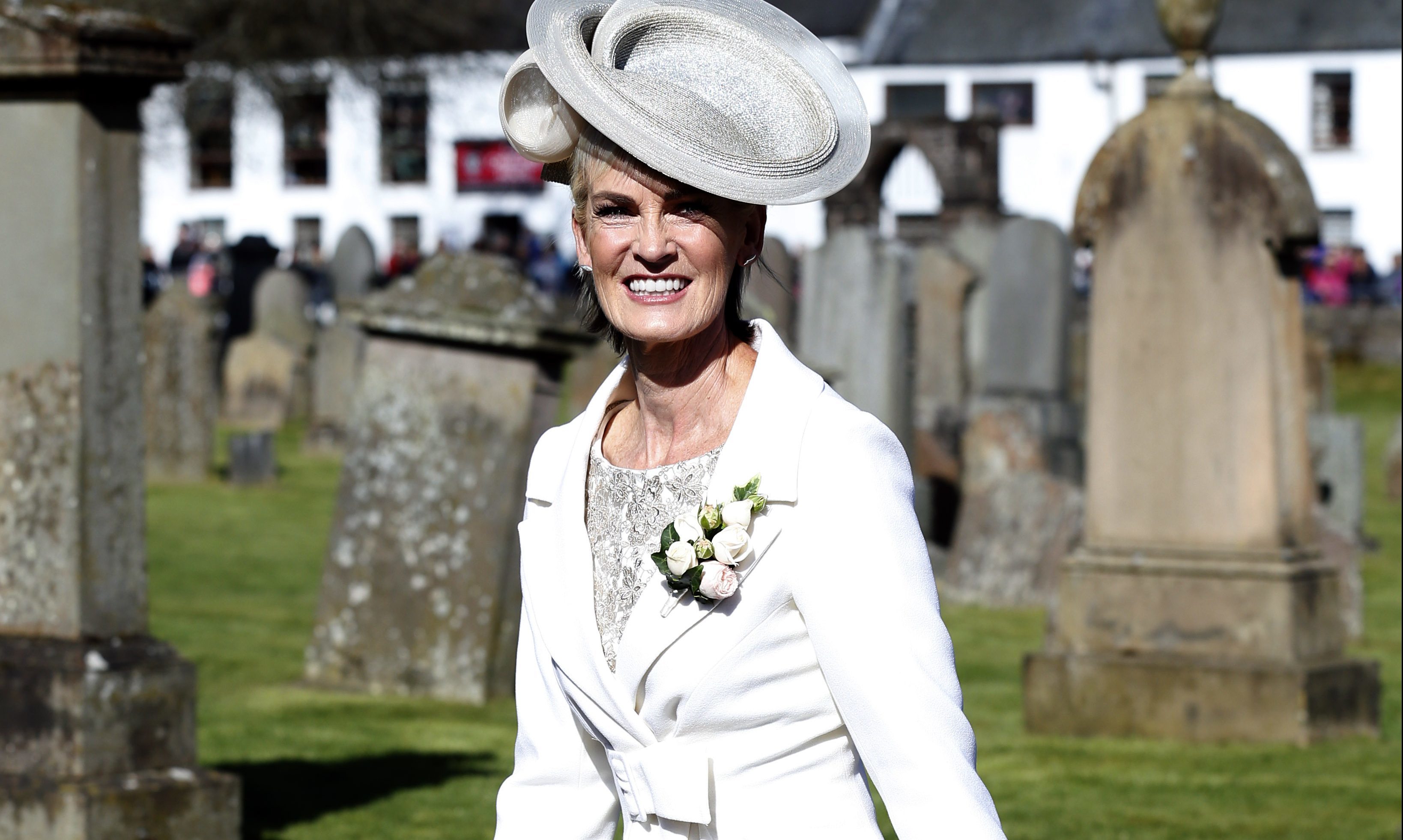 Judy Murray's mother of the bride outfit (Alex Huckle/Getty Images)