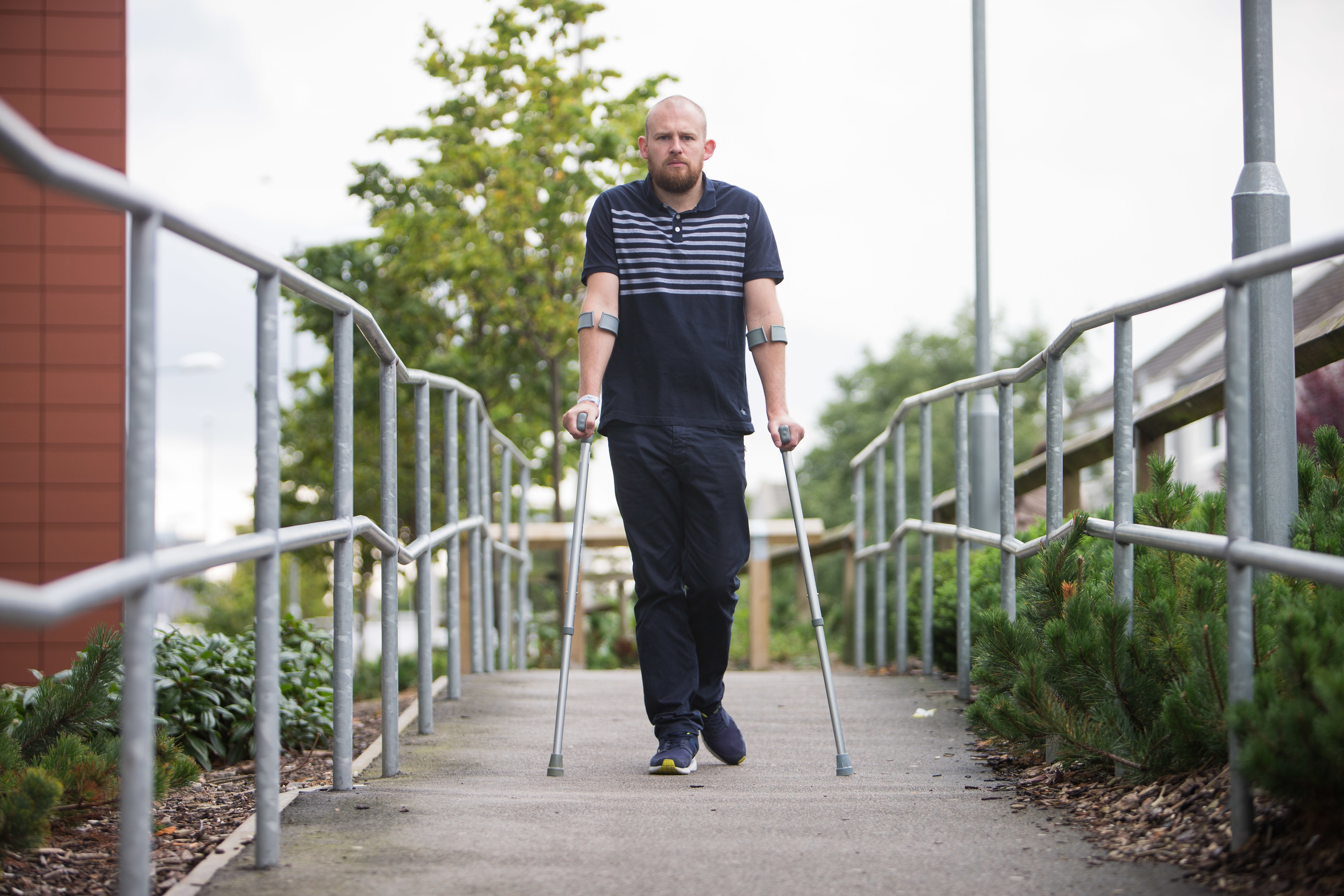 Paul Forbes has a mystery illness, he went from fit to paralysed from the waist down in an afternoon (Ross Johnston/Newsline Media)