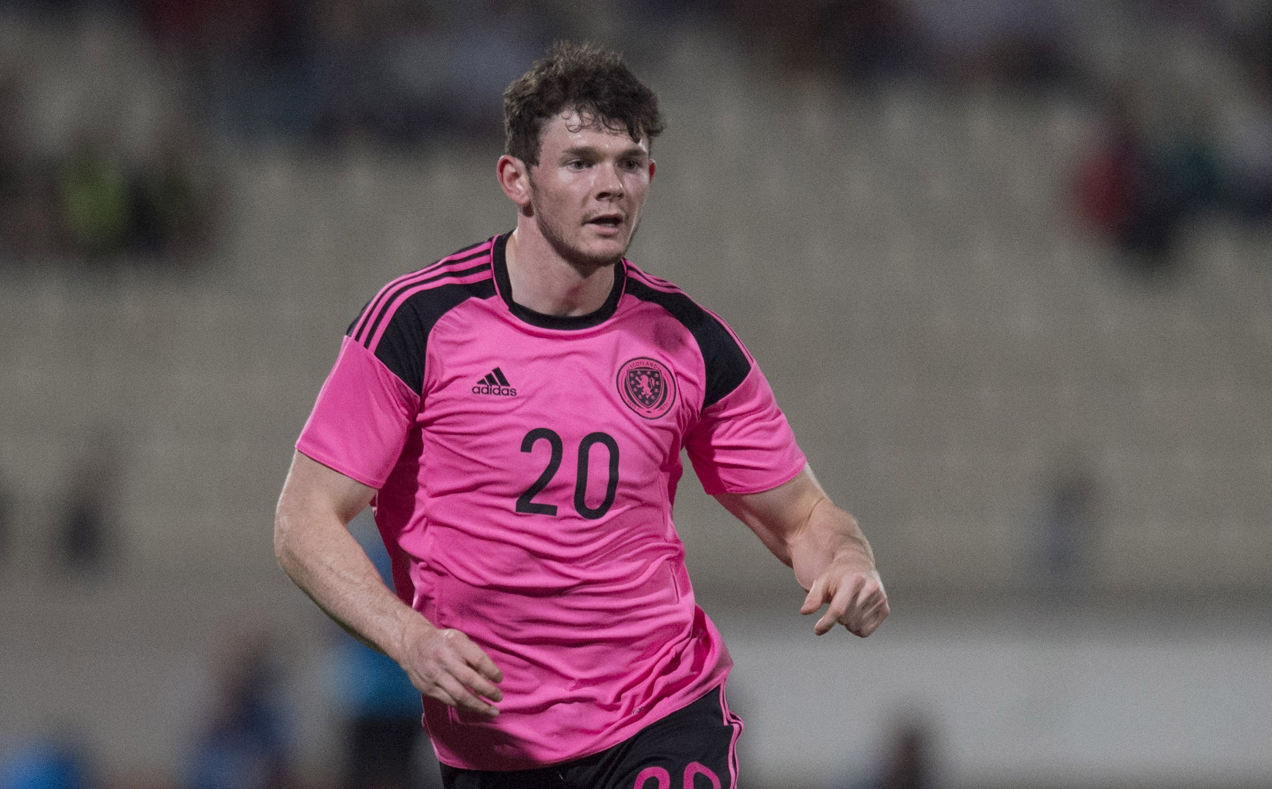 Oliver Burke in action for Scotland (SNS Group)