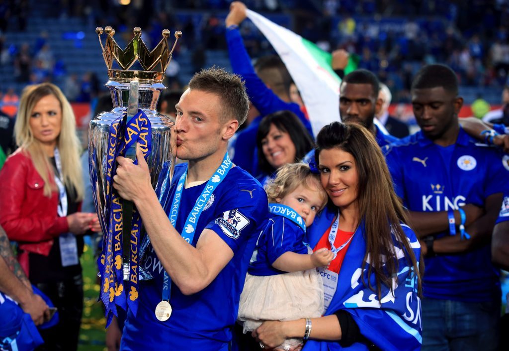 Vardy lifts the title with Leicester (PA Archive)