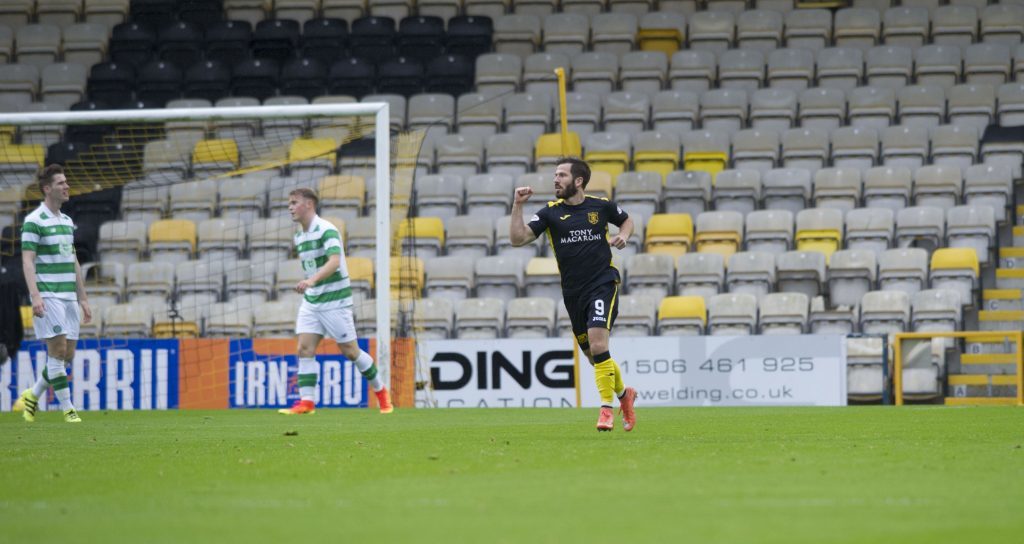 Livingston's Liam Buchanan celebrates during his side's win over Celtic Colts (SNS Group / Garry Williamson)