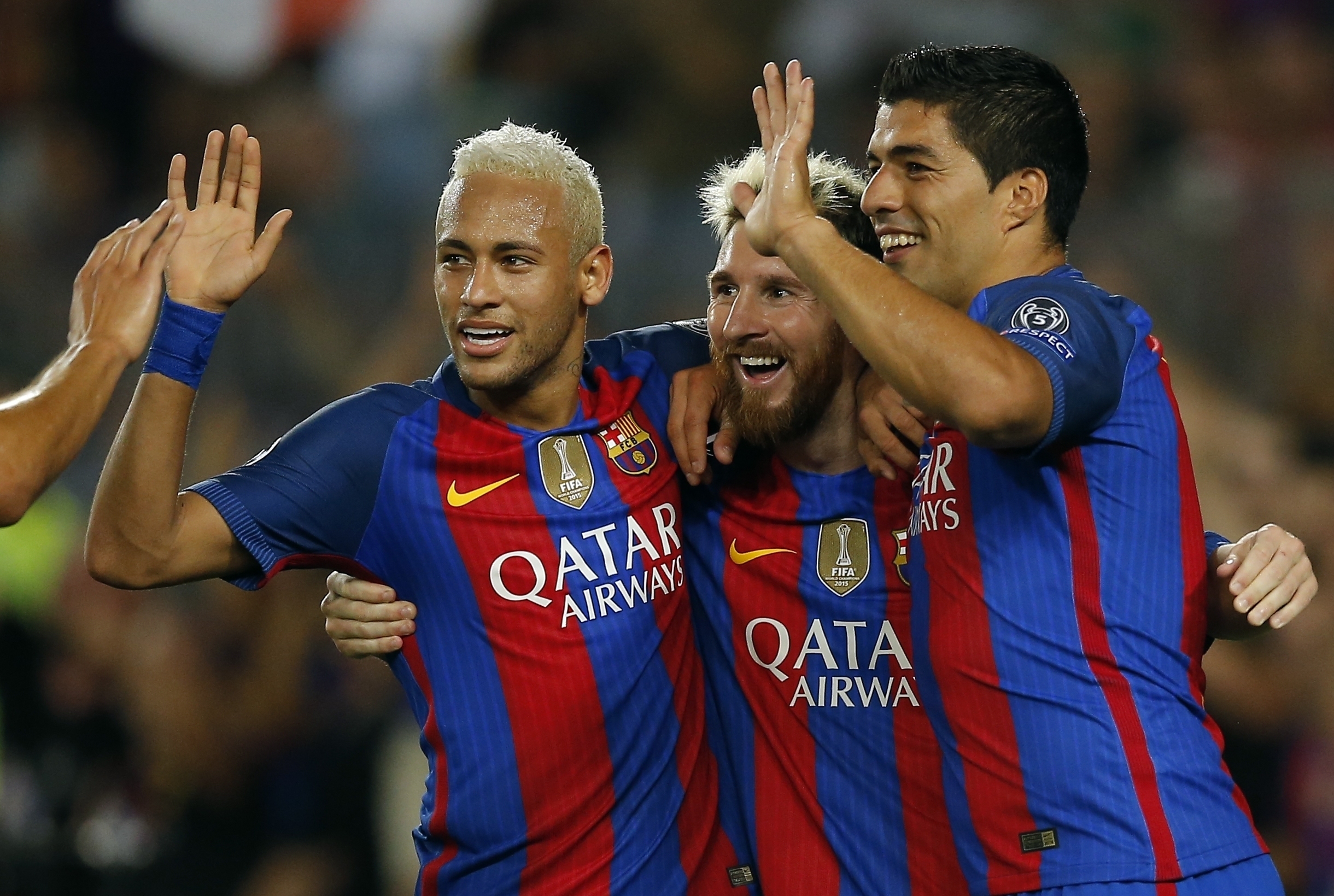 Neymar, Messi and Suarez all netted (AP Photo/Manu Fernandez)