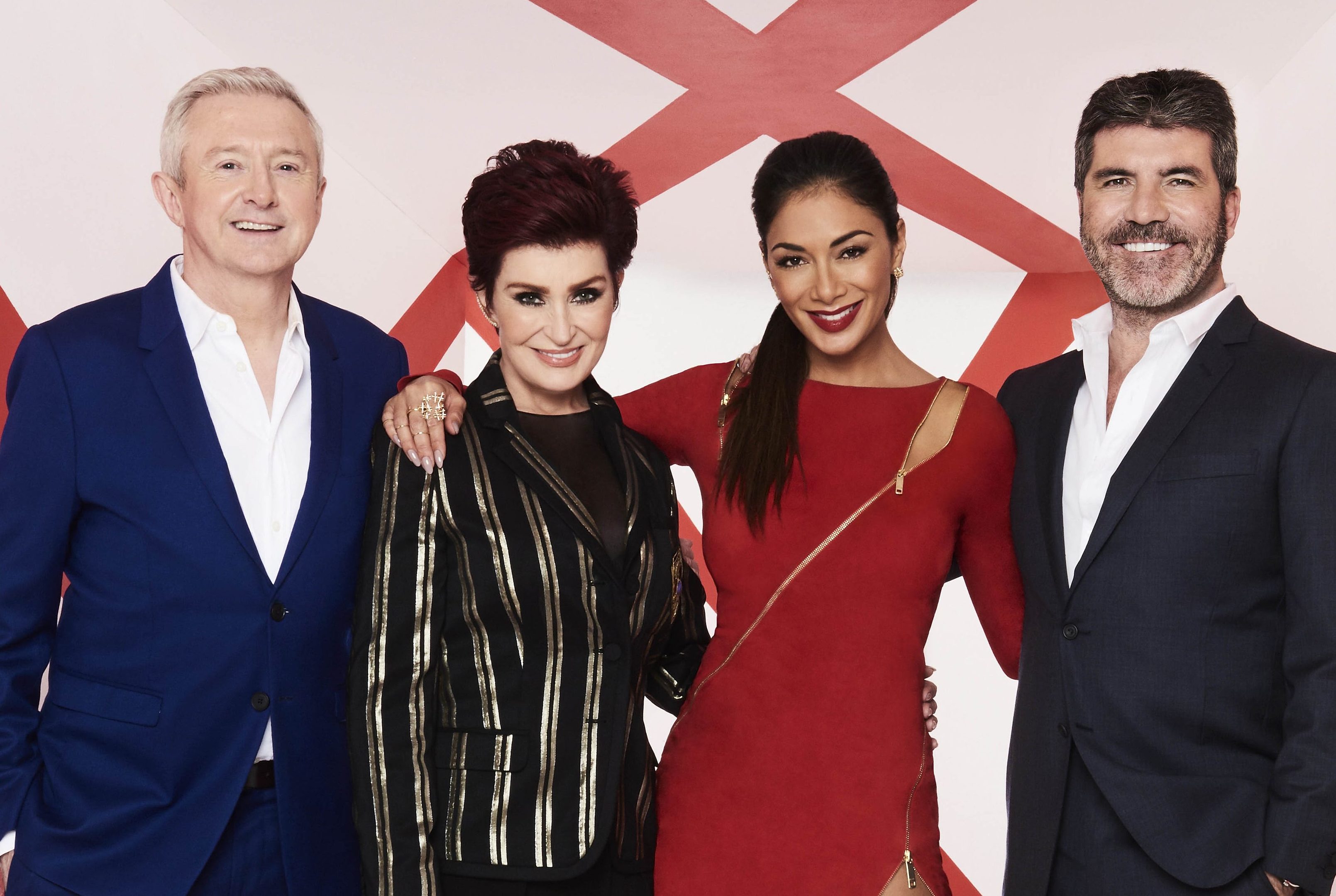 X Factor judges Louis Walsh, Sharon Osbourne, Nicole Scherzinger and Simon Cowell (Thames / Syco Entertainment)