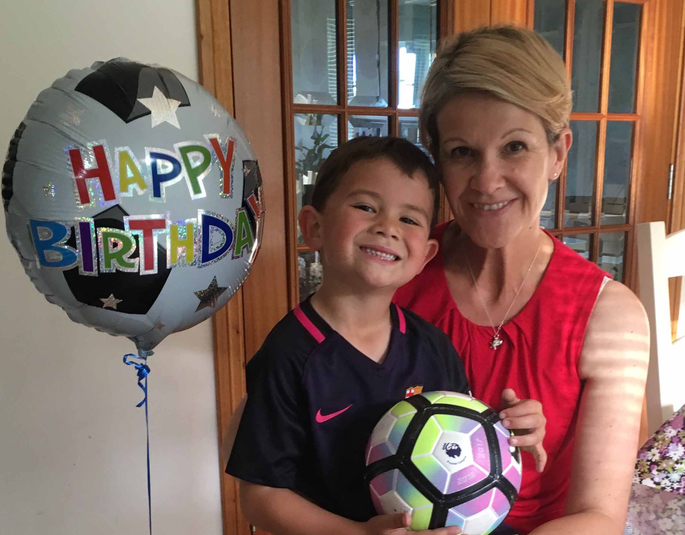 Anne Macleod Chang with her son Oliver, who is celebrating his sixth birthday