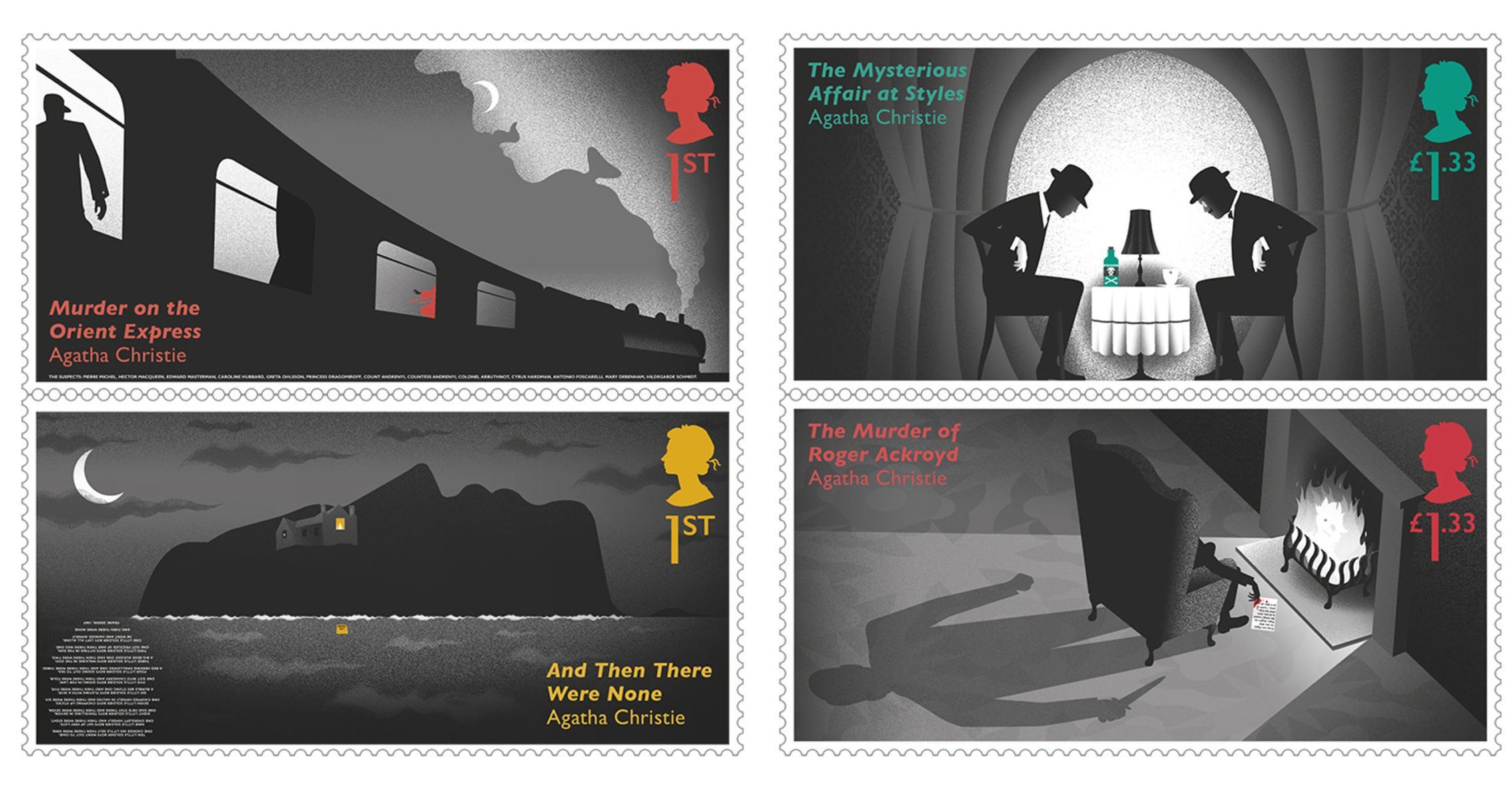 Agatha Christie stamps (Royal Mail/PA Wire)