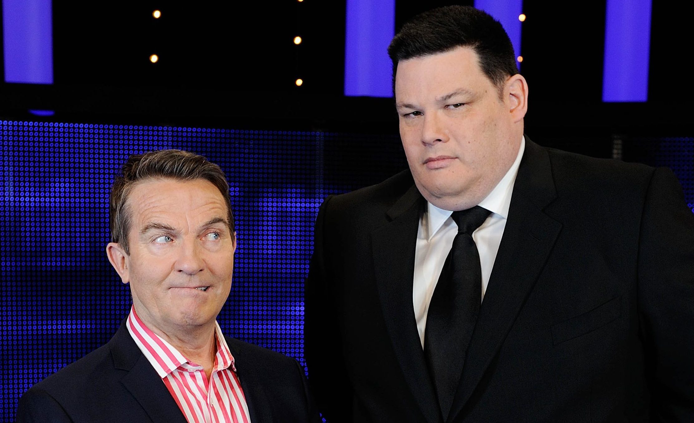 Host Bradley Walsh with Chaser Mark Labbett (ITV)