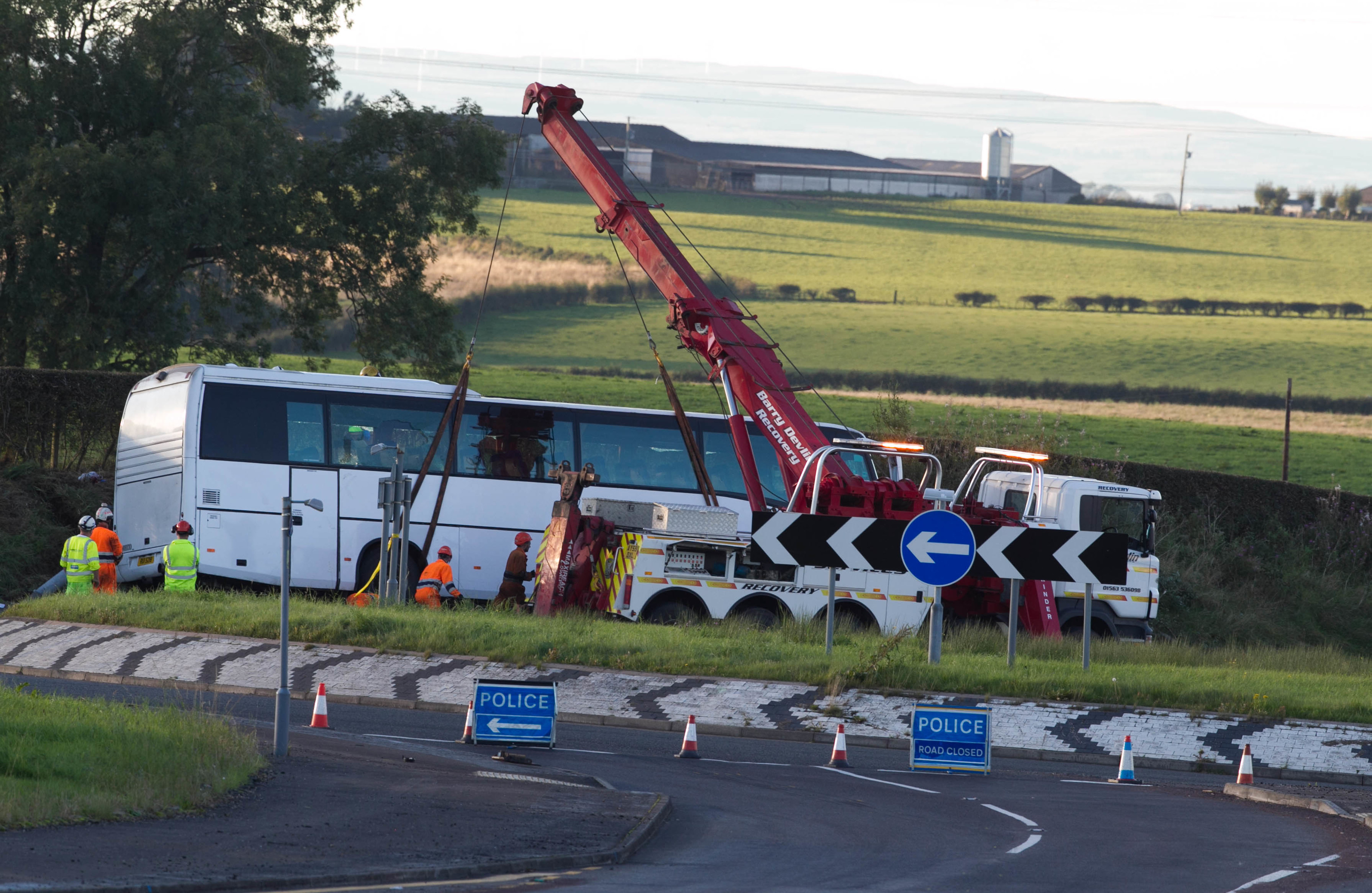 Bus crash in Ayrshire (Chris Austin/DC Thomson)
