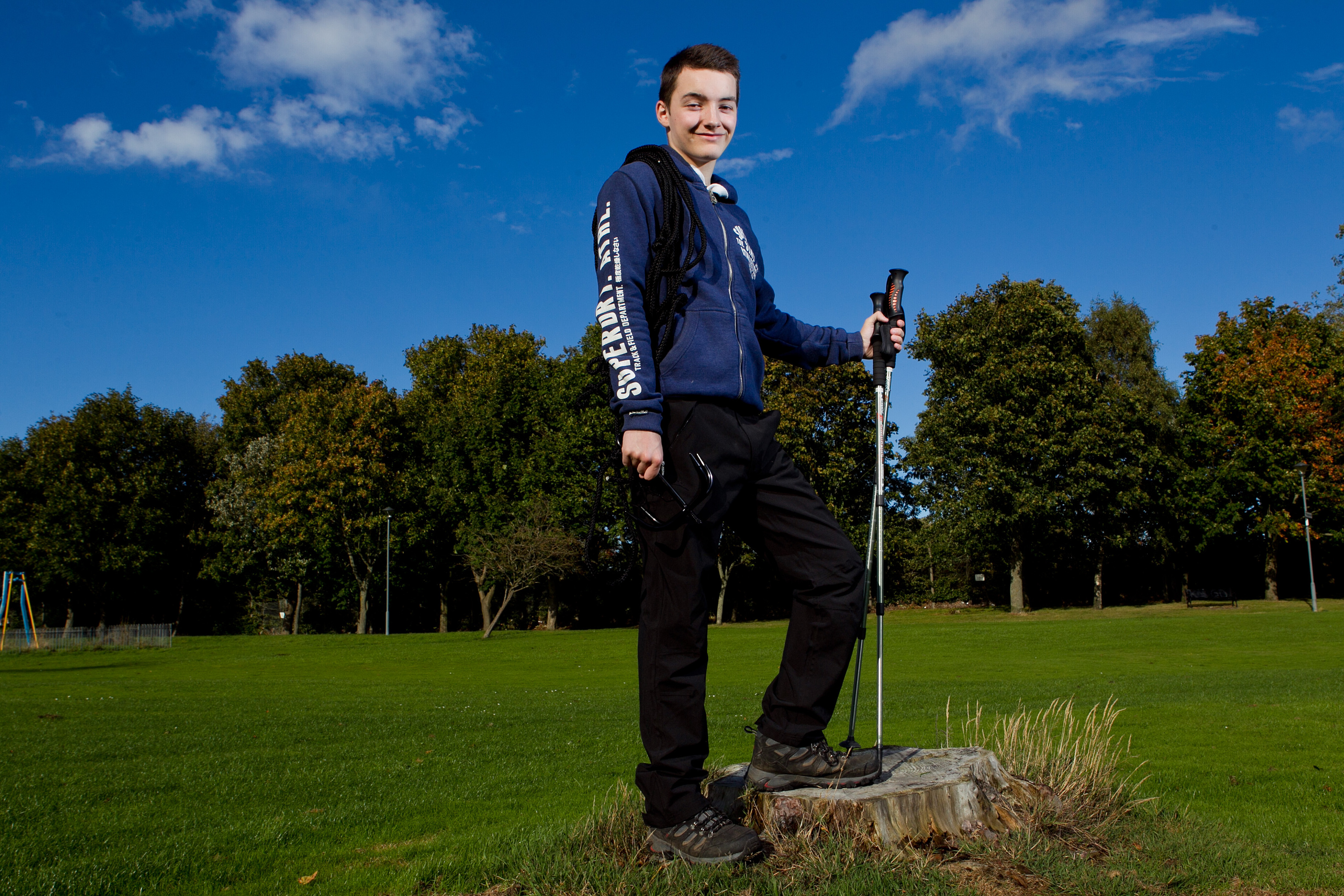 15 year old Ryan Hume who is planning to climb Mount Everest (Andrew Cawley/DC Thomson)