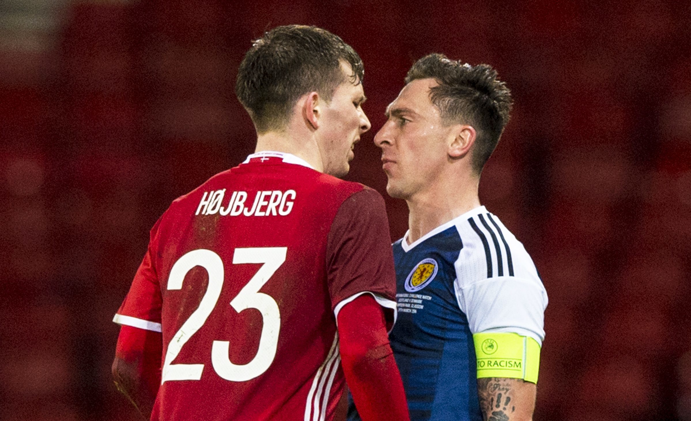Scott Brown (right) in action for Scotland (SNS Group)