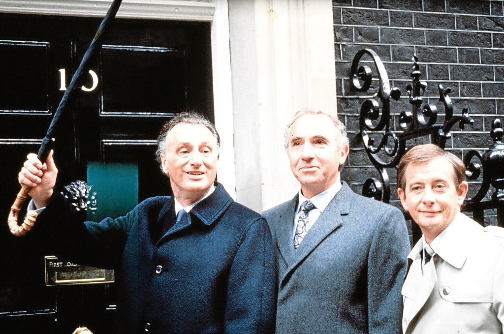Paul Eddington, Nigel Hawthorne and Derek Fowlds in Yes Minister (Allstar/BBC)