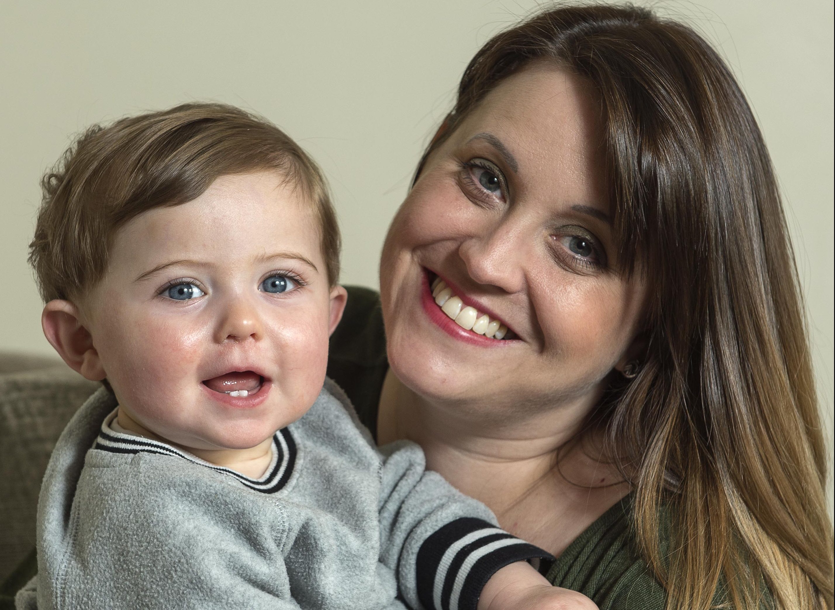 Katy Holly Edwards from Kinloss Moray with one year old son Lucas (Trevor Martin)