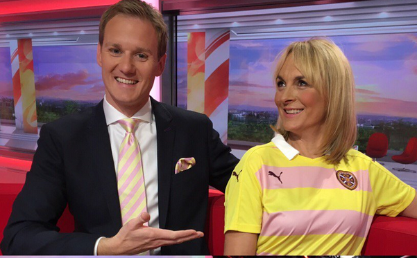 Louise and fellow presenter Dan Walker (Louise Minchin / Twitter)