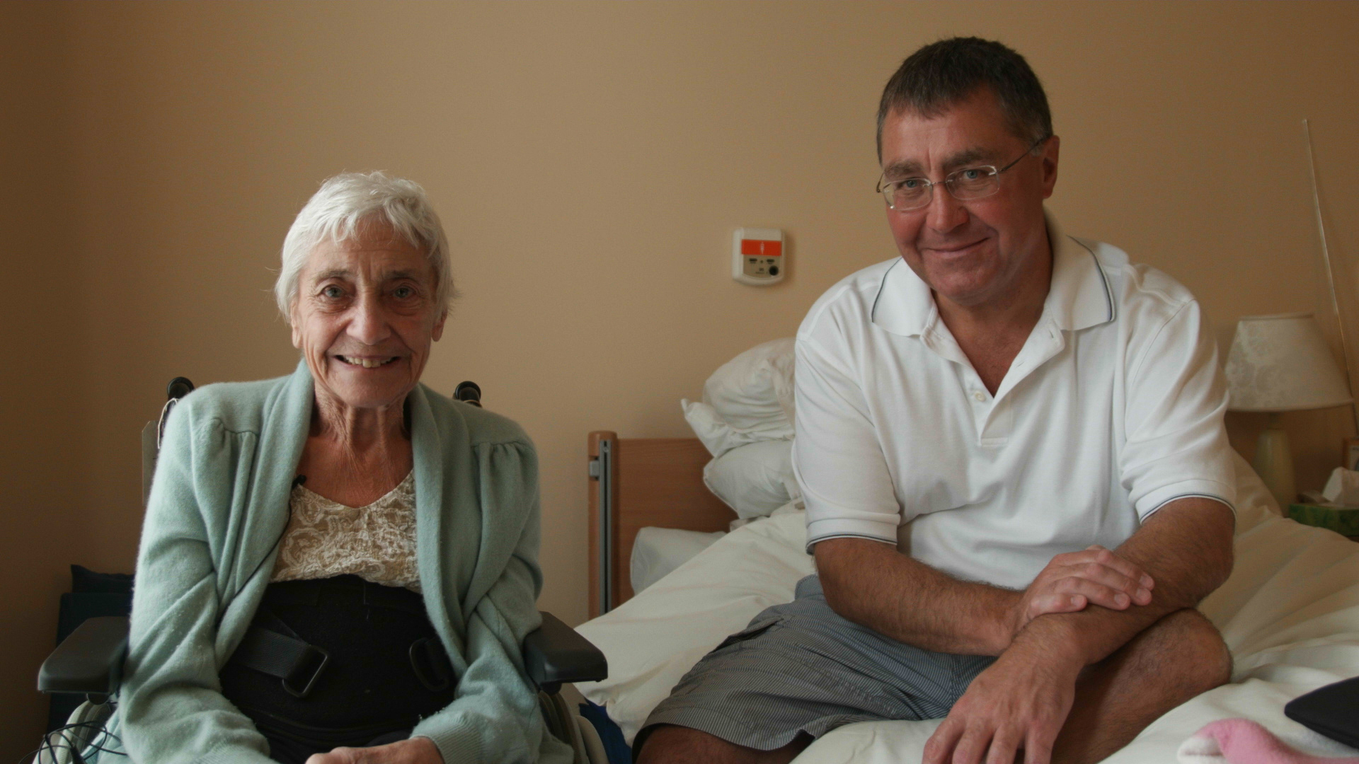 May Reid with her son Derek (Duncan Cowles)