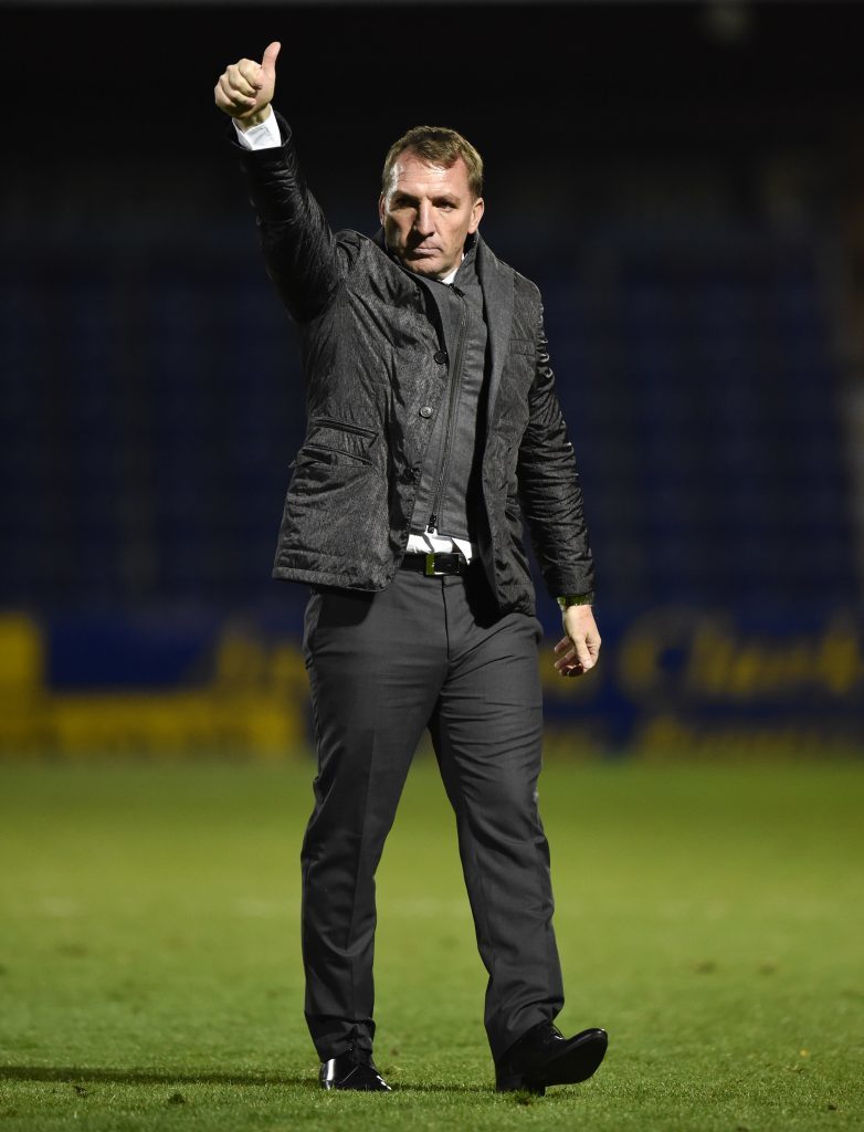 Celtic manager Brendan Rodgers at full time (SNS Group)