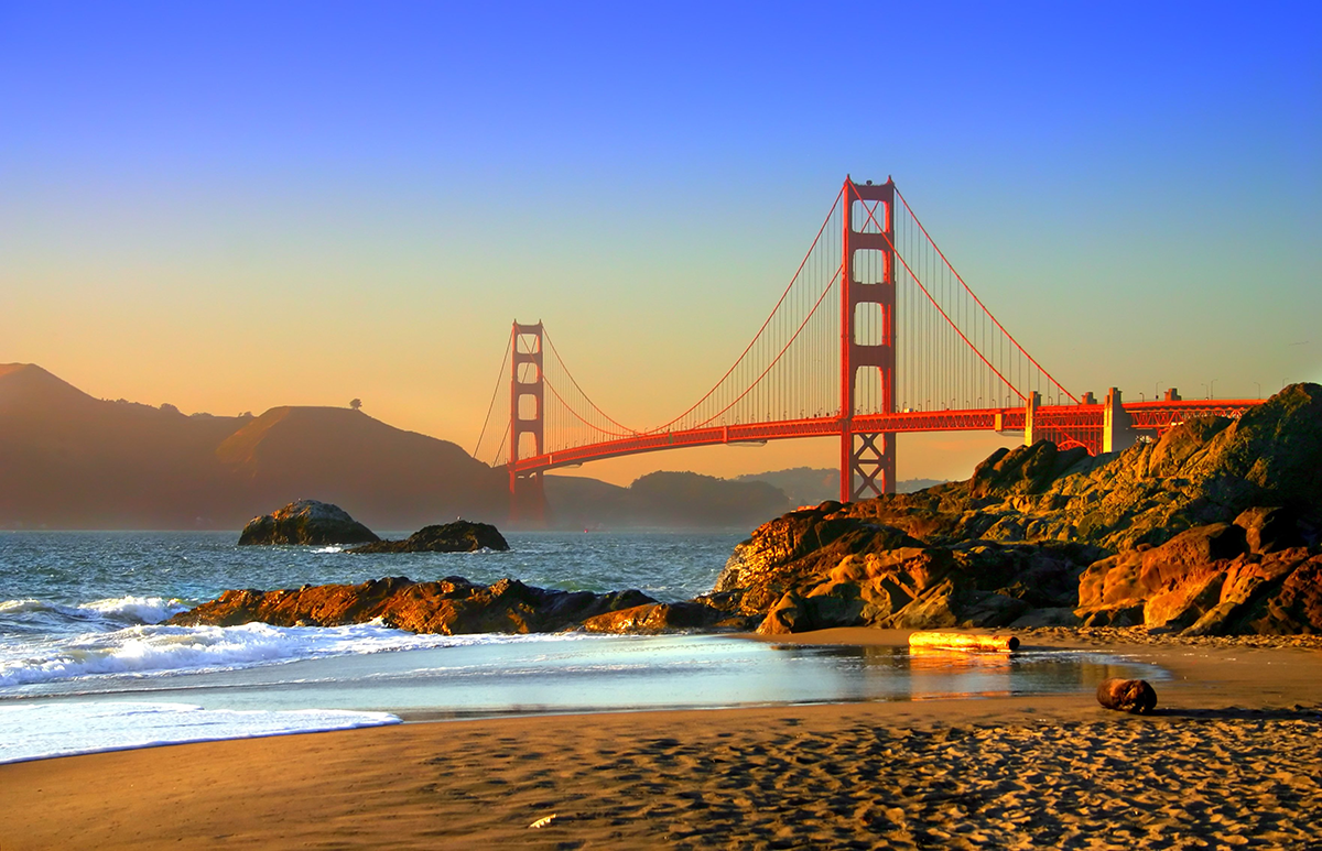 San Francisco's Golden Gate Bridge.