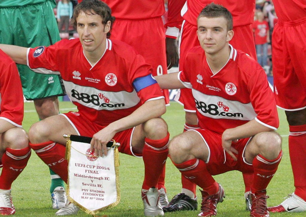 Gareth Southgate and James Morrison played together in the 2004 UEFA Cup final for Middlesbrough (EPA/CHRISTOPHE KARABA)