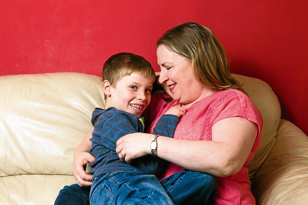 Mandy and her son Sam (Andrew Cawley / DC Thomson)
