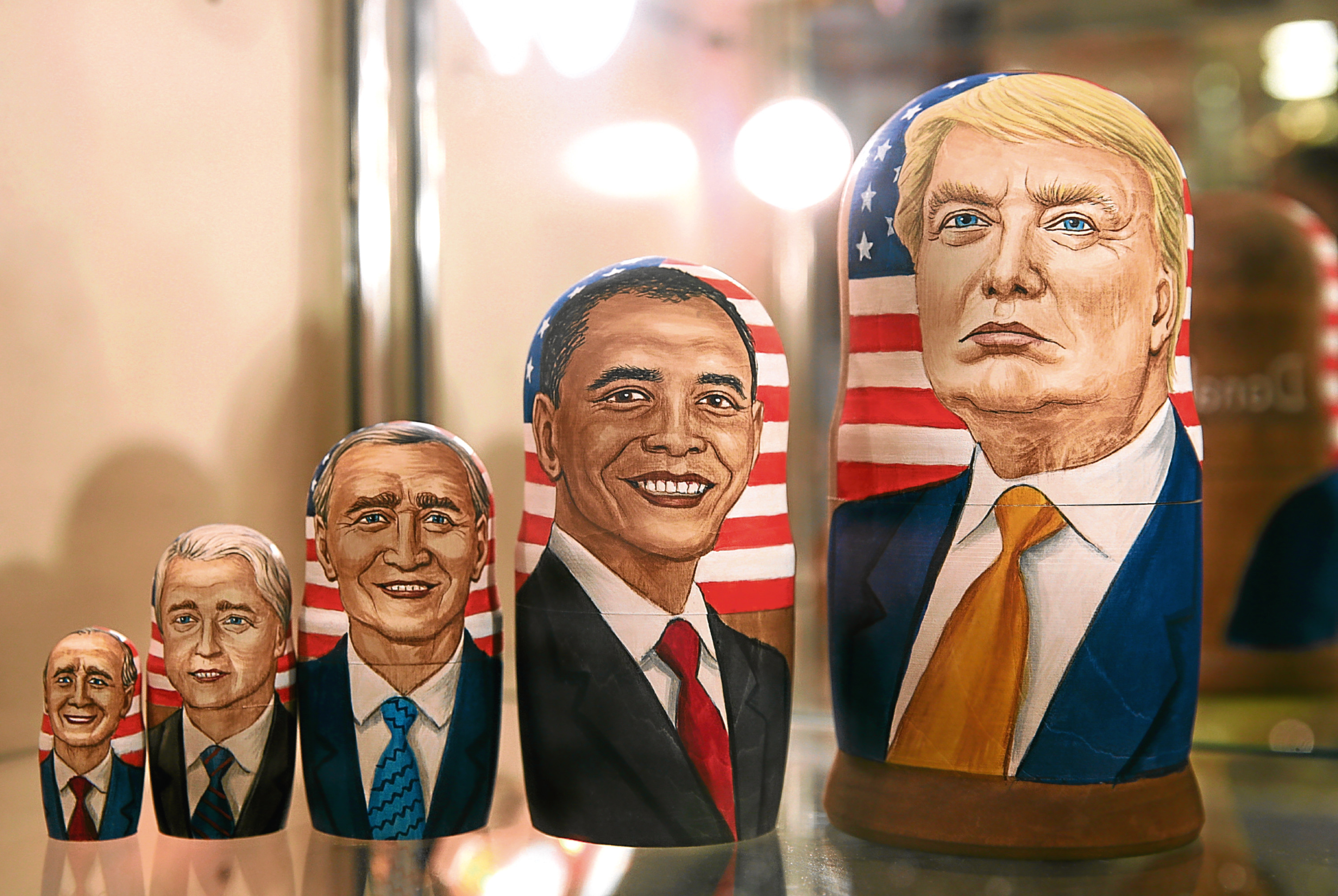 Russian dolls in the likeness of US presidents (Mikhail PochuyevTASS via Getty Images)