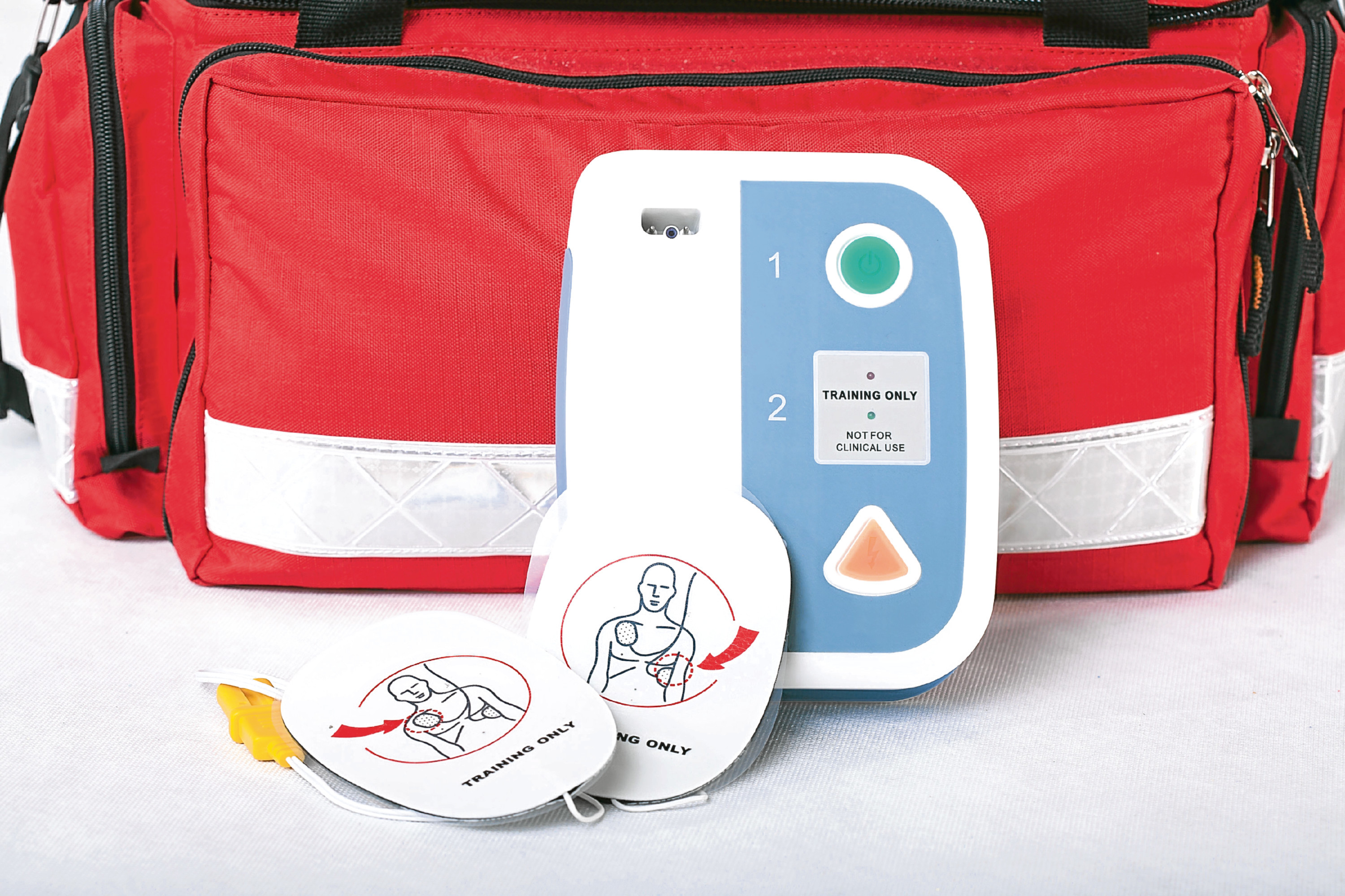 Automated External Defibrillator and rescue bag. (PA Photo/thinkstockphotos)