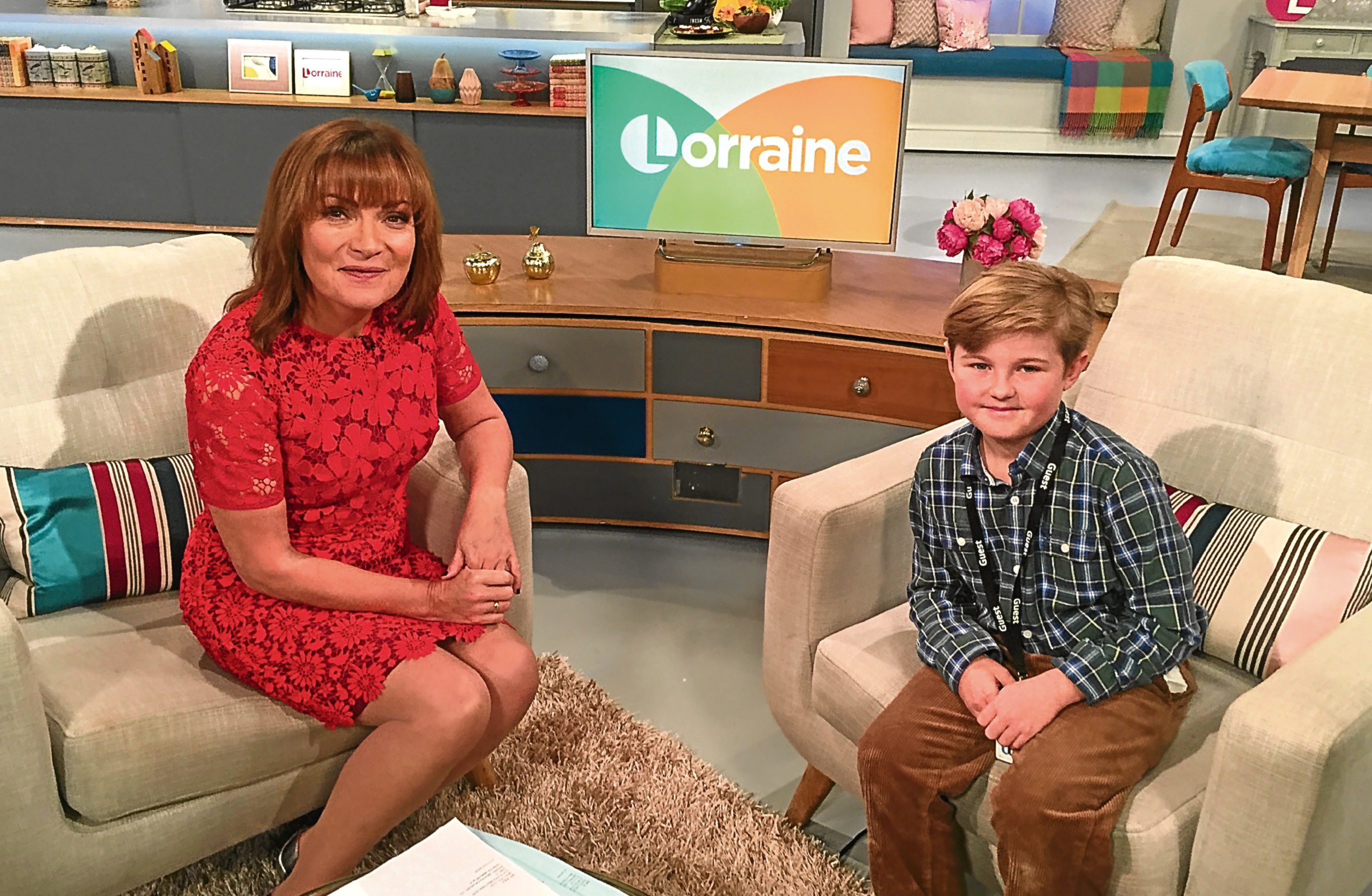 Lorraine Kelly with Alfie McAnespie