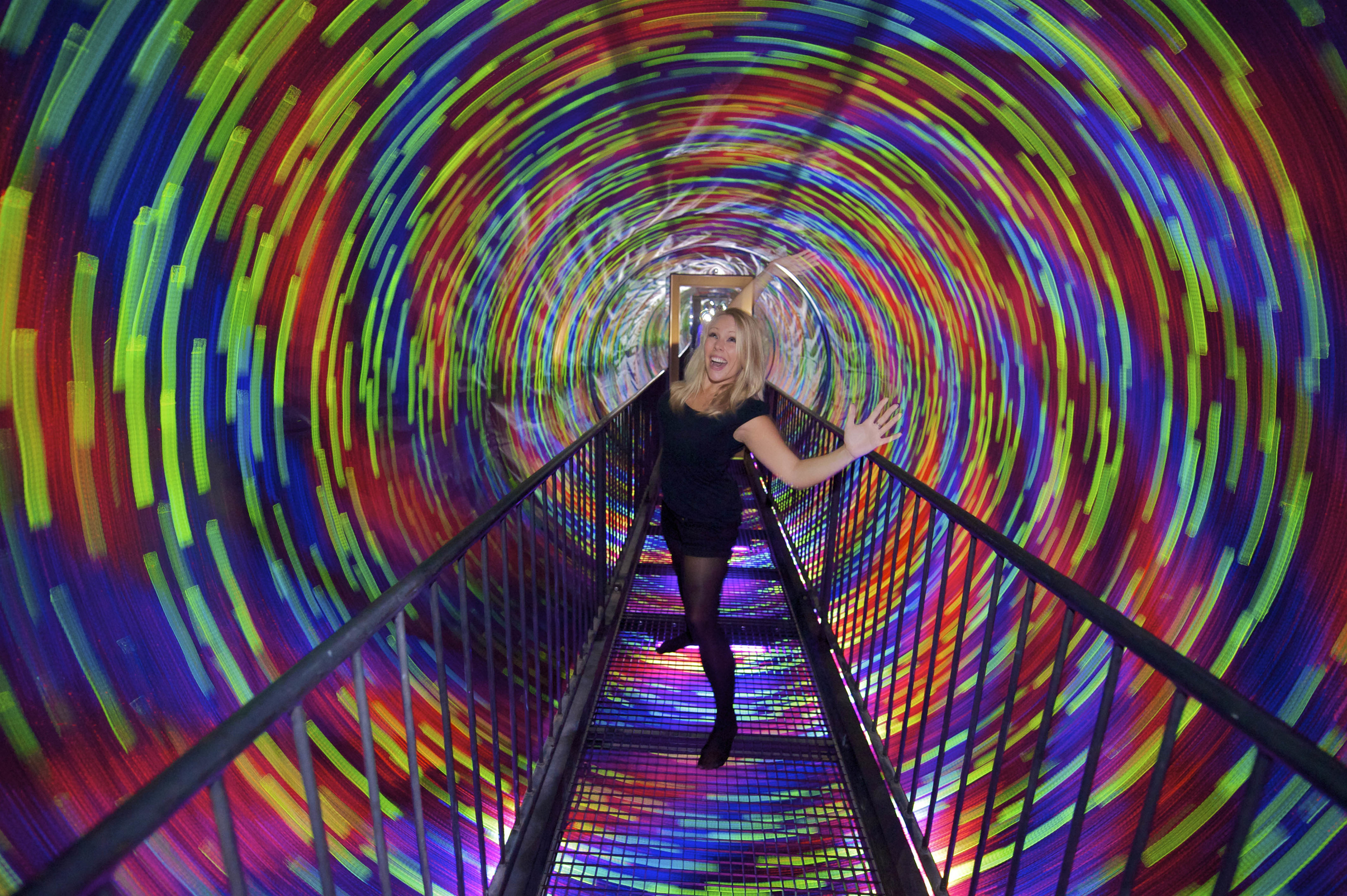 One of the new illusions at Edinburgh's Camera Obscura and World of Illusions the Vortex Tunnel