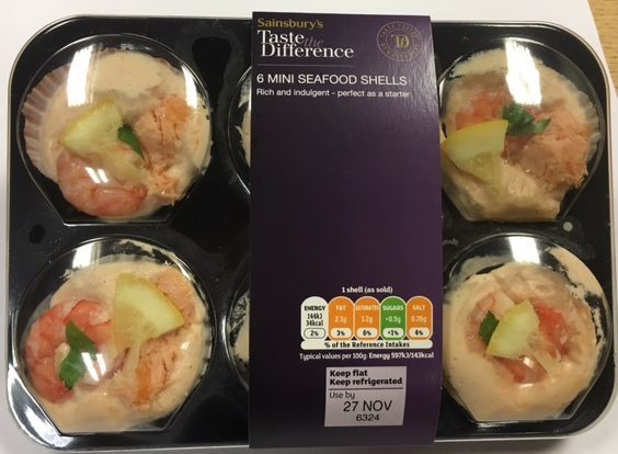 Sainsbury's Taste The Difference Mini Seafood Shells, £3.75