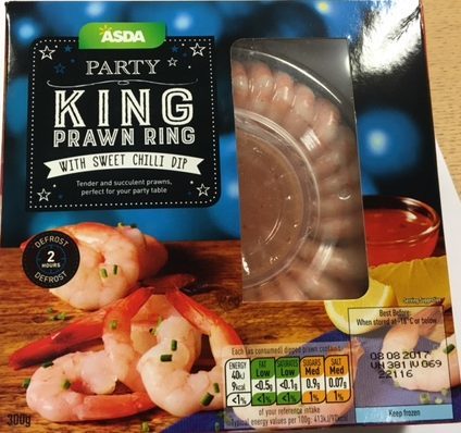 Asda King Prawn Ring with Sweet Chilli Dip, £4