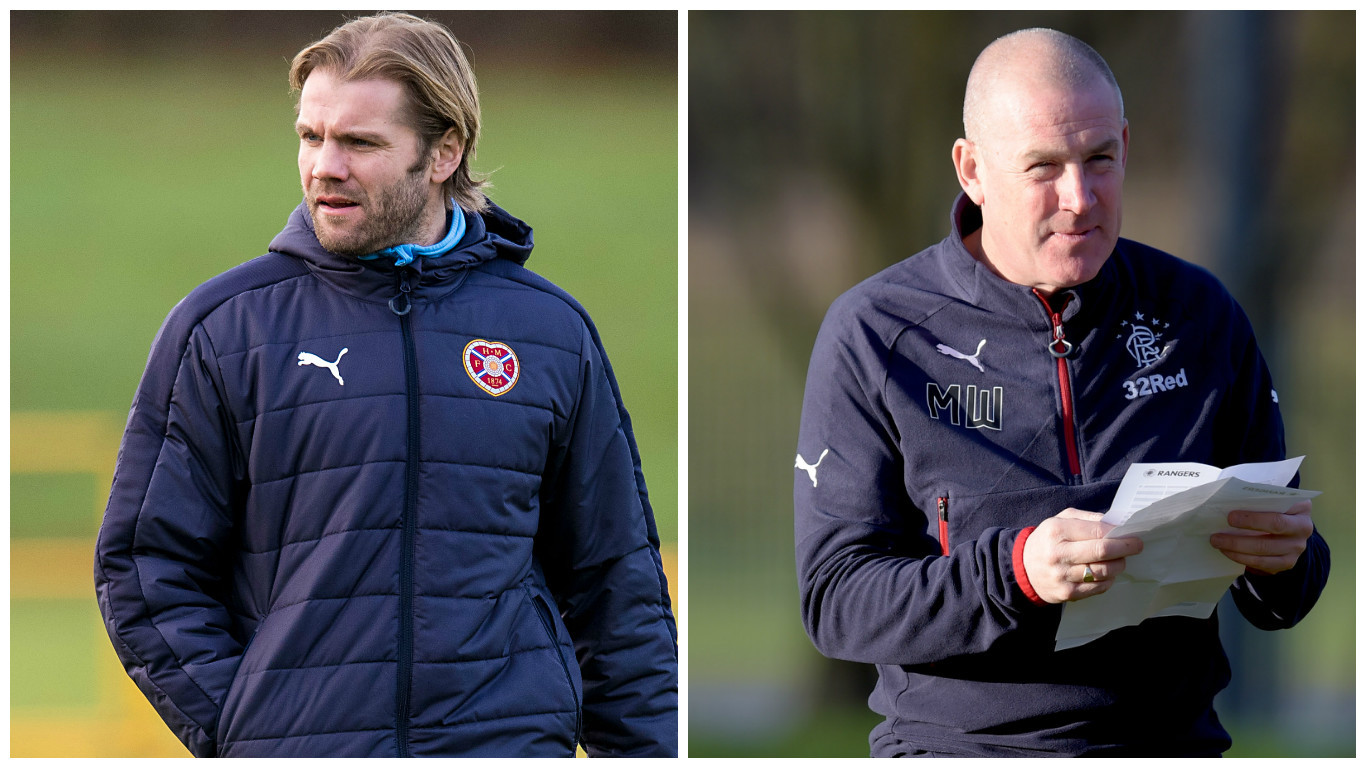 Robbie Neilson (left) is set for talks with MK Dons as Hearts face Warburton's Rangers on Wednesday (SNS Group / Paul Devlin & Ross Parker)