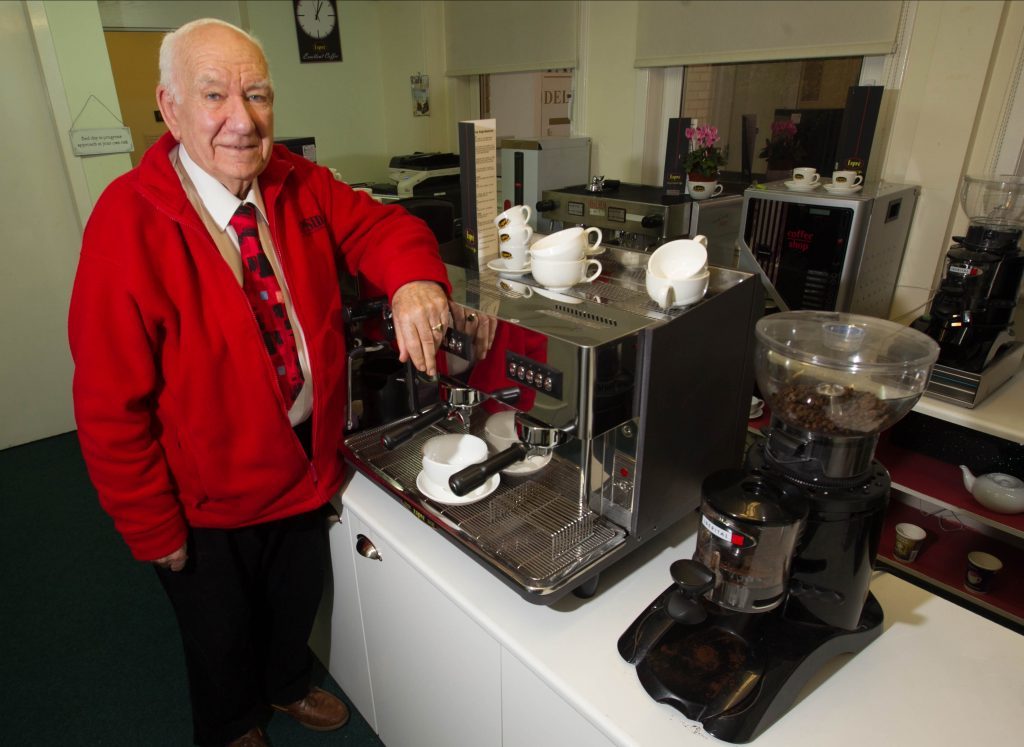 Jack Marshall still works at 80 as a coffee seller (Chris Austin / DC Thomson)