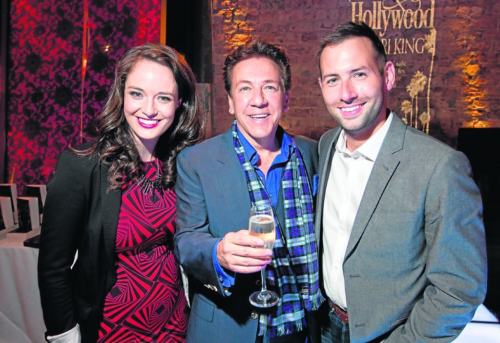 TV presenters Jennifer Reoch and David Farrell with Ross King (centre) (Andrew Cawley / DC Thomson)