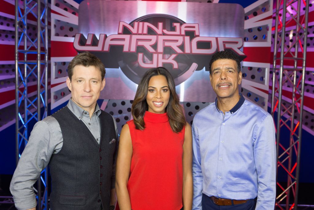 Ben with Rochelle Humes and Chris Kamara (Rachel Joseph / ITV)