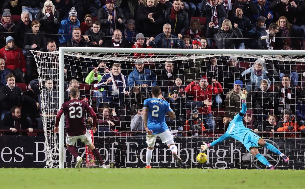 Robbie Muirhead scores his second goal (Andrew Milligan/PA Wire)