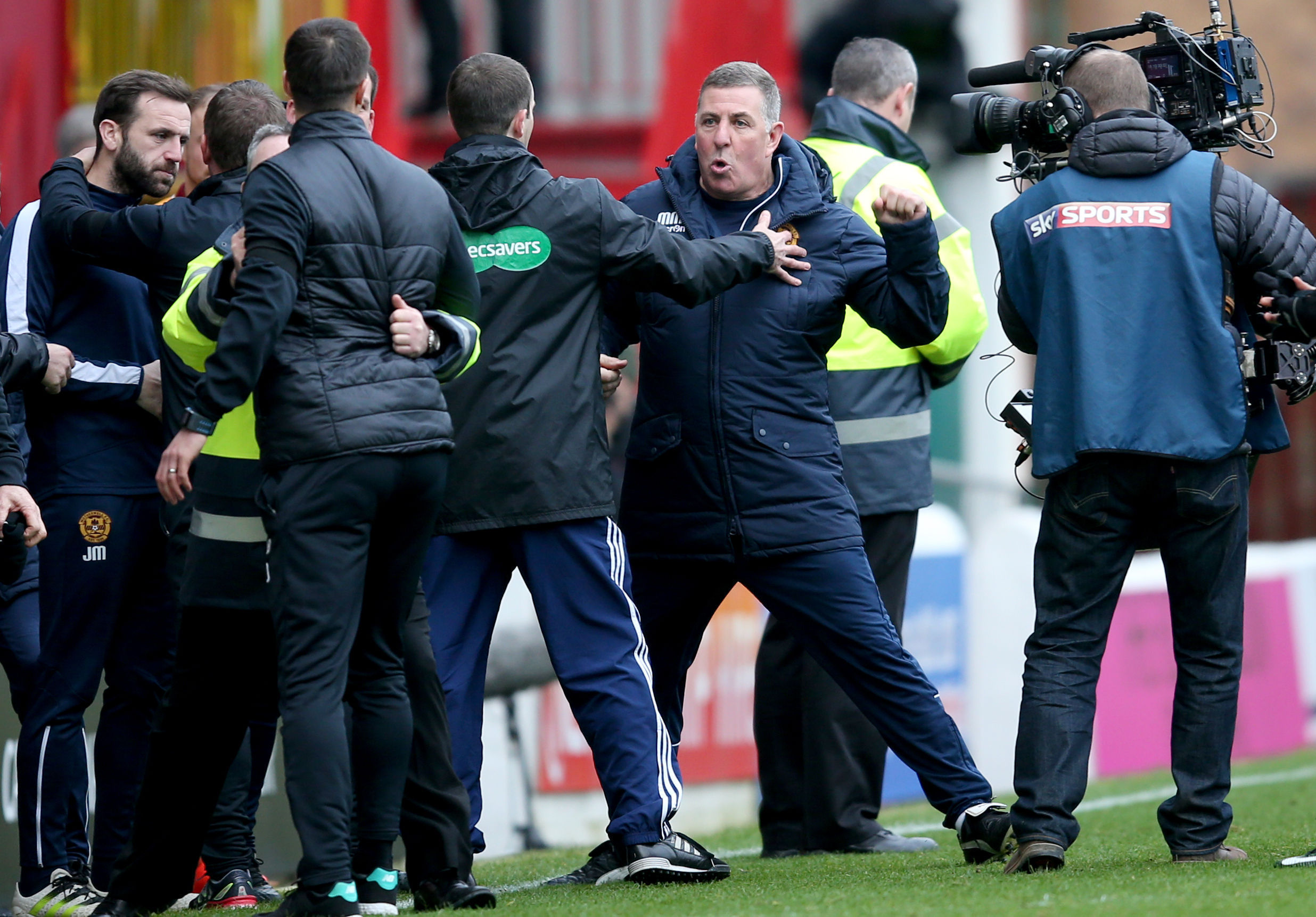 Motherwell manager Mark McGhee at the end of the  match at Fir Park (Jane Barlow/PA Wire)
