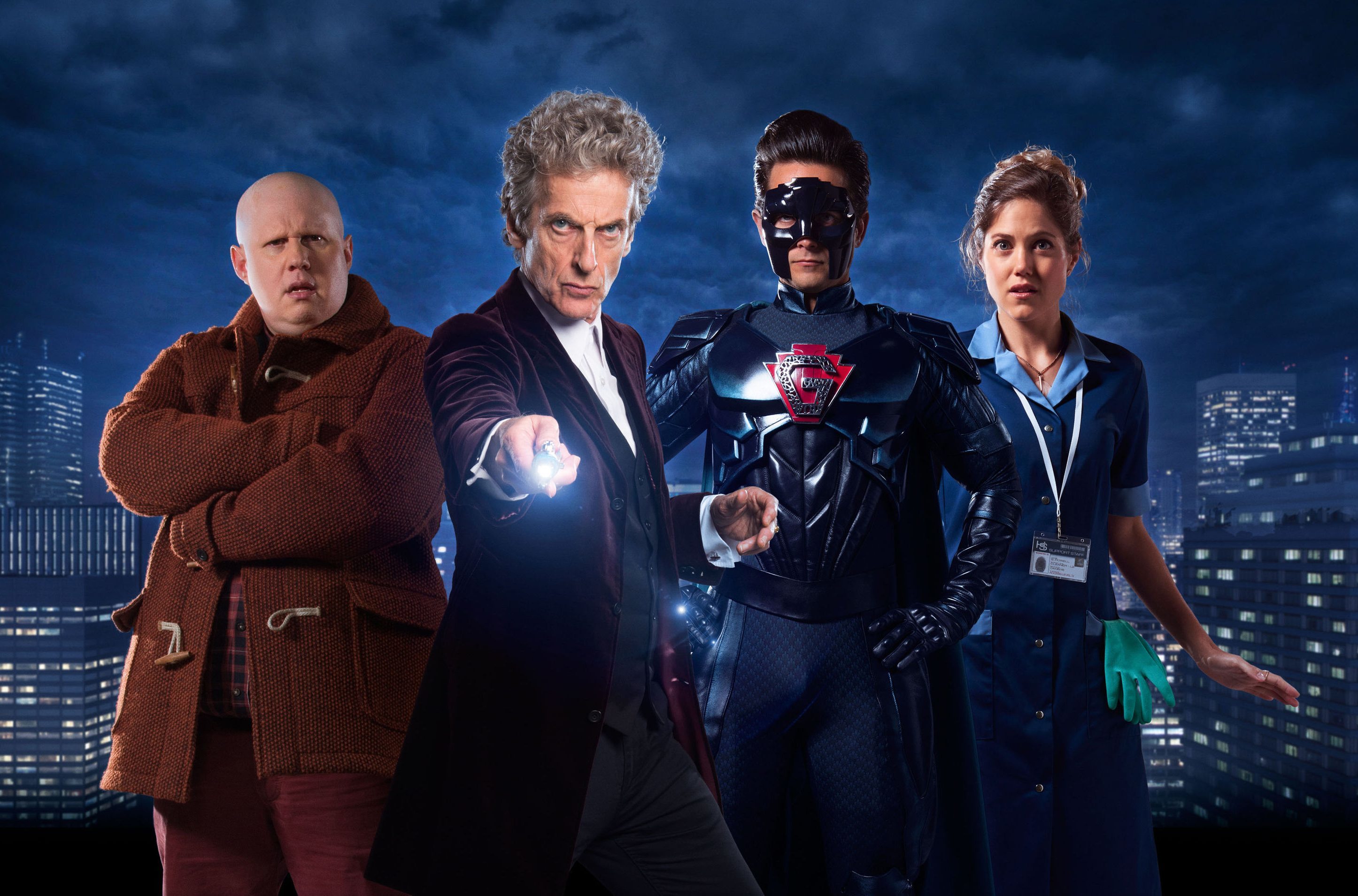 The cast of this year's Doctor Who Christmas special (PA Photo/BBC/Ray Burmiston)
