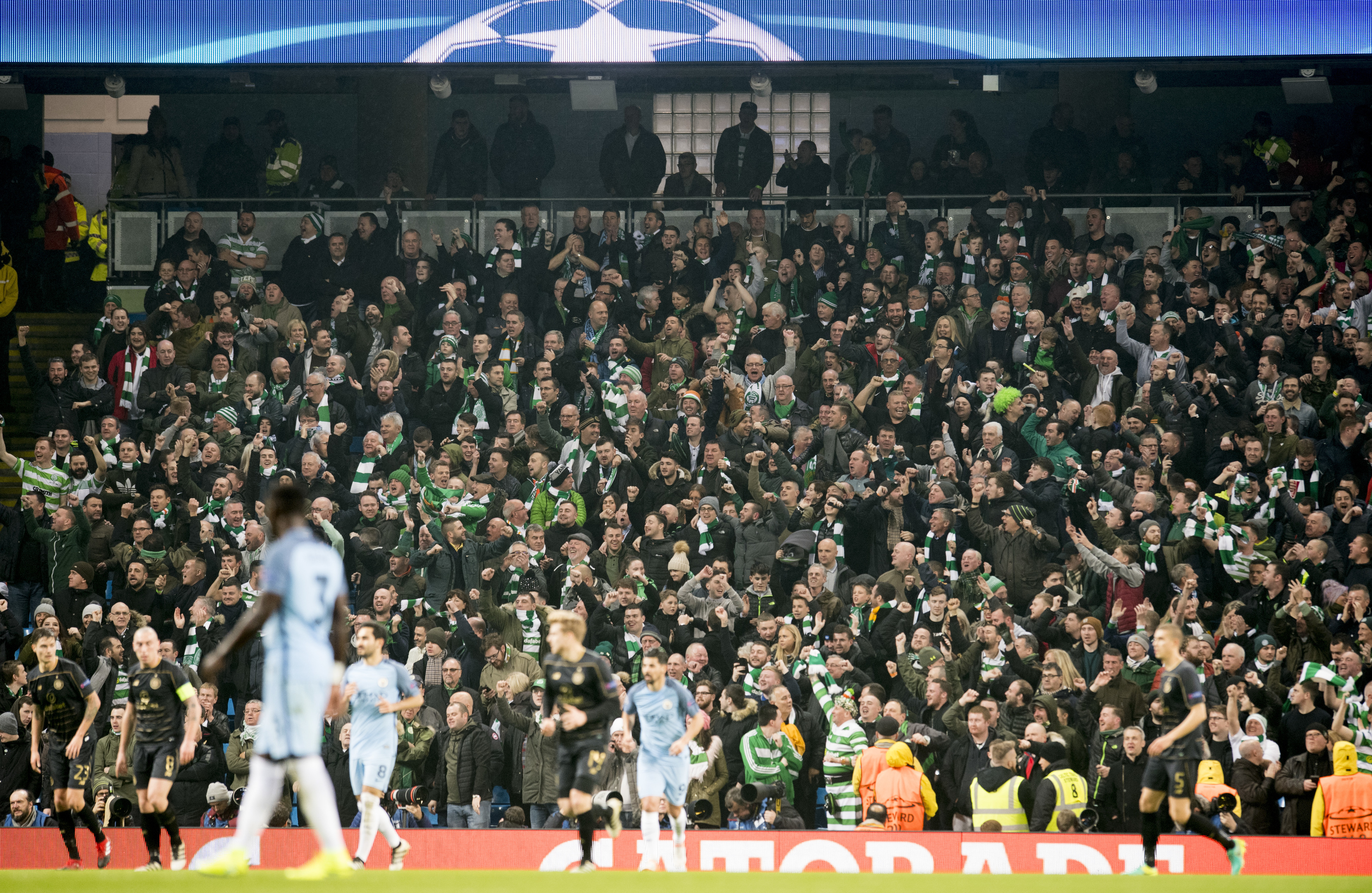 Celtic fans at last night's match (SNS Group / Craig Williamson)